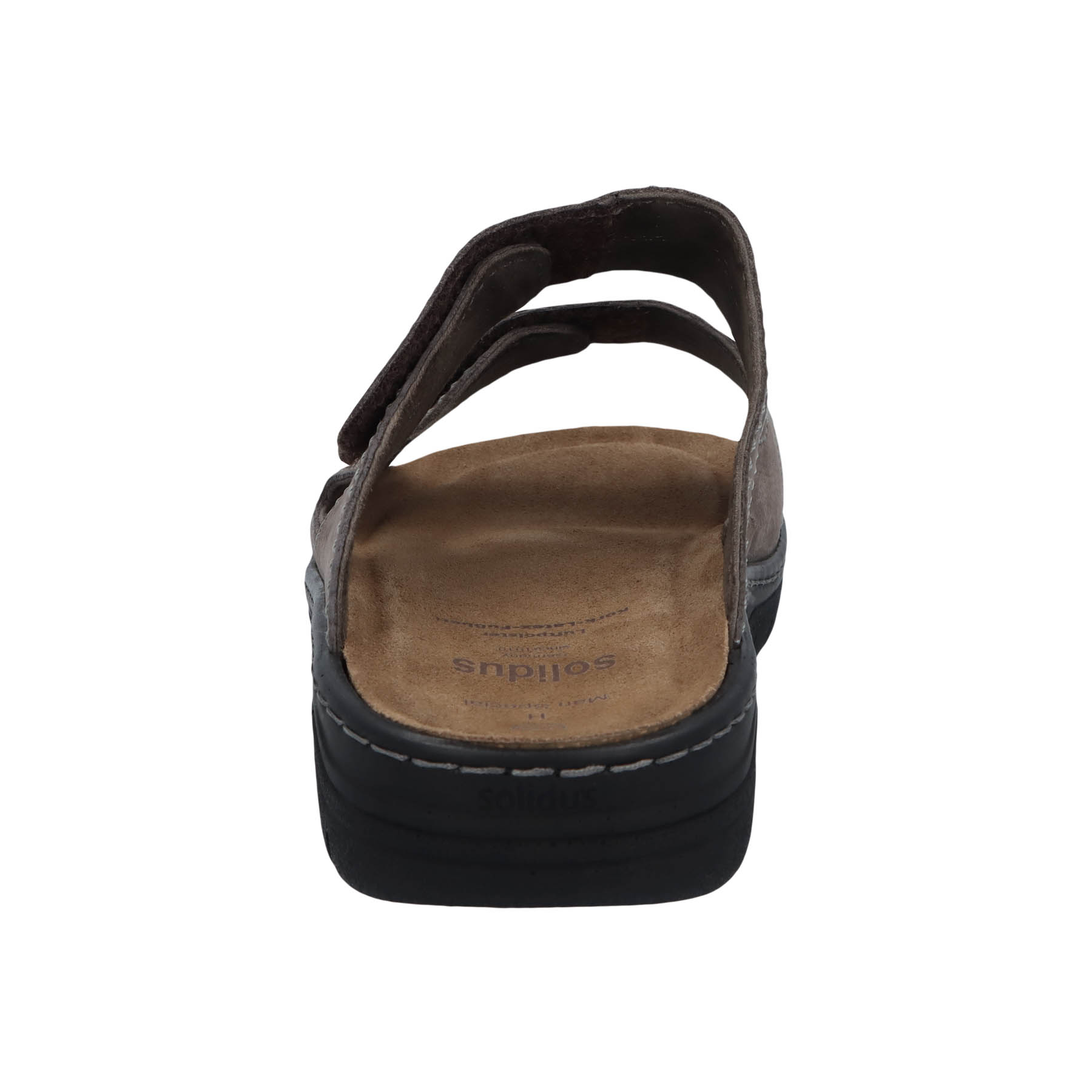 graue pantolette hinteransicht