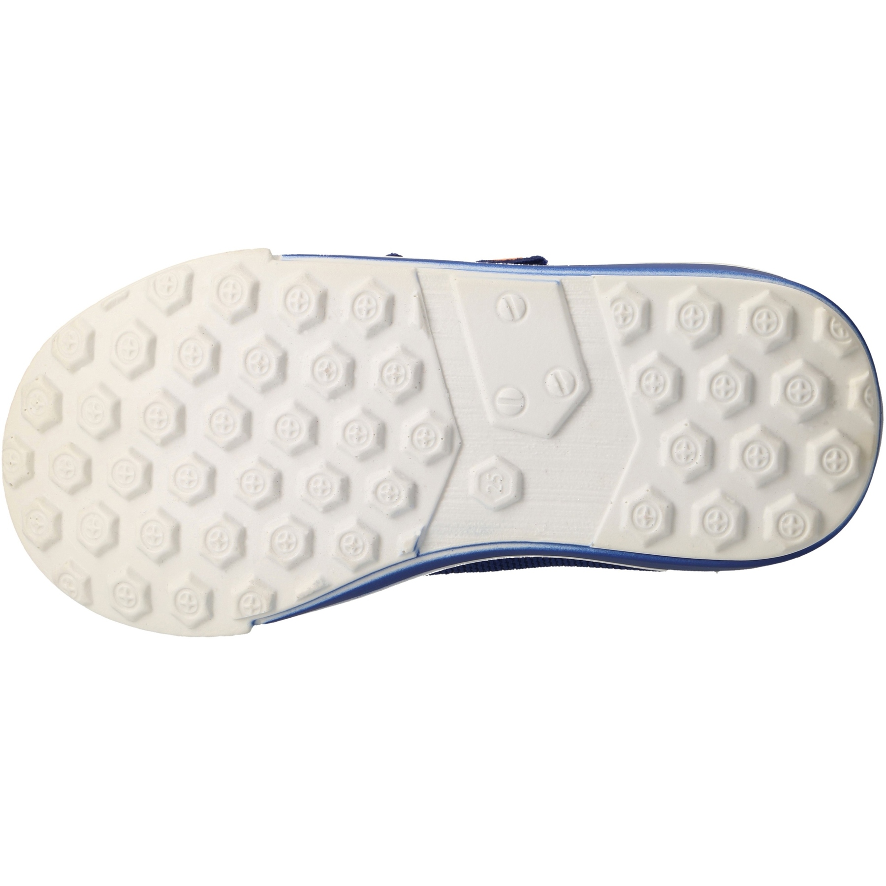 blaue halbschuh sohlenansicht