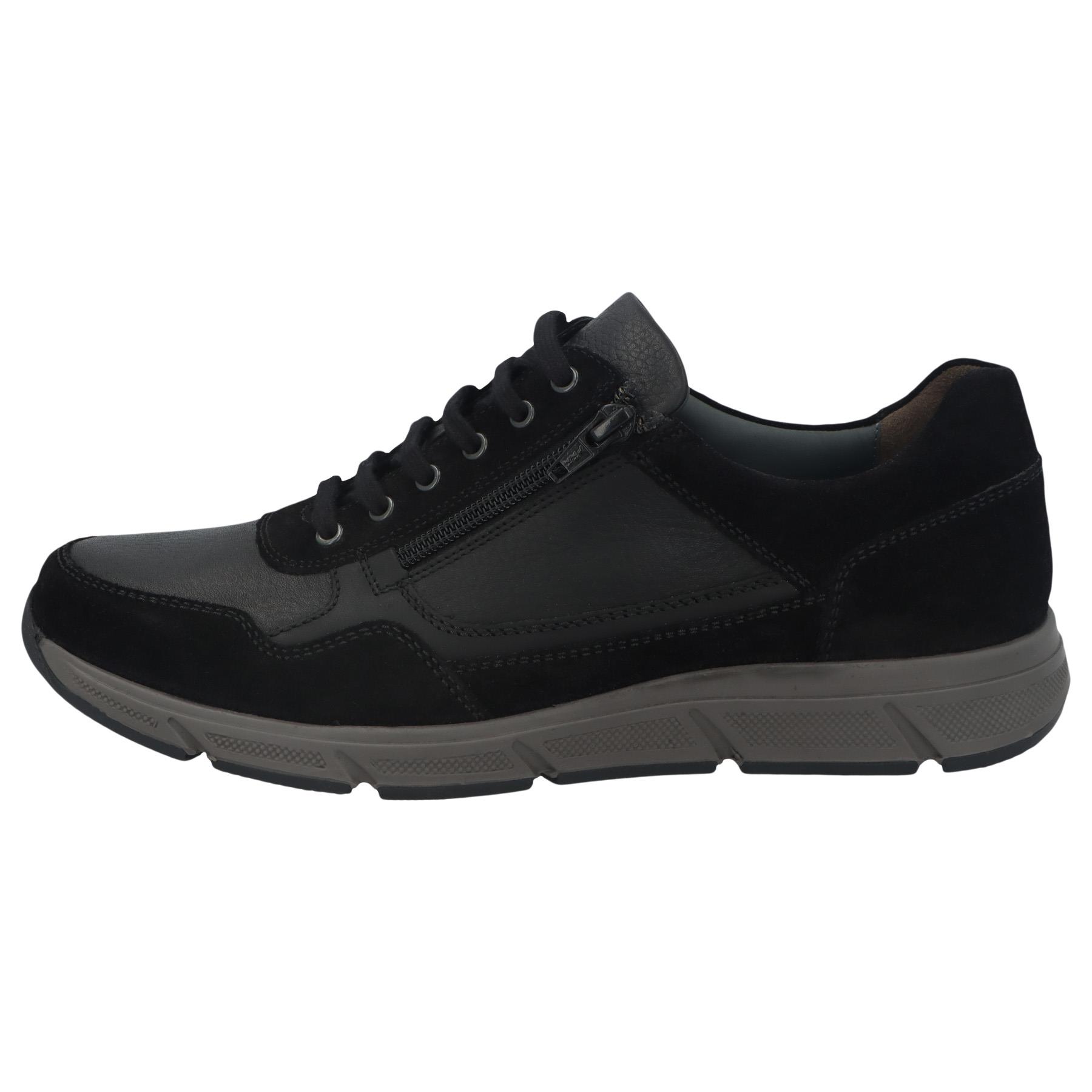 schwarze halbschuh seitenansicht links