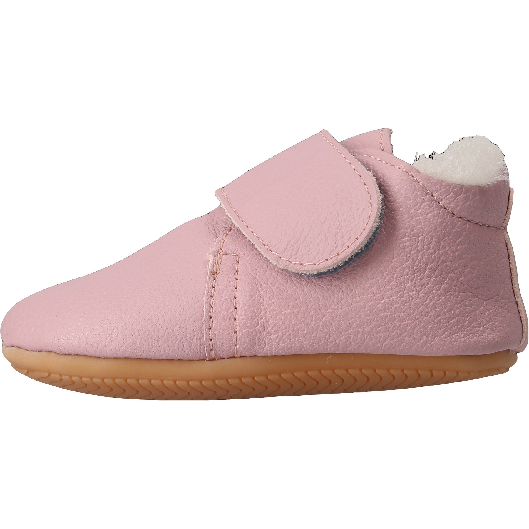 rote krabbelschuhe seitenansicht links