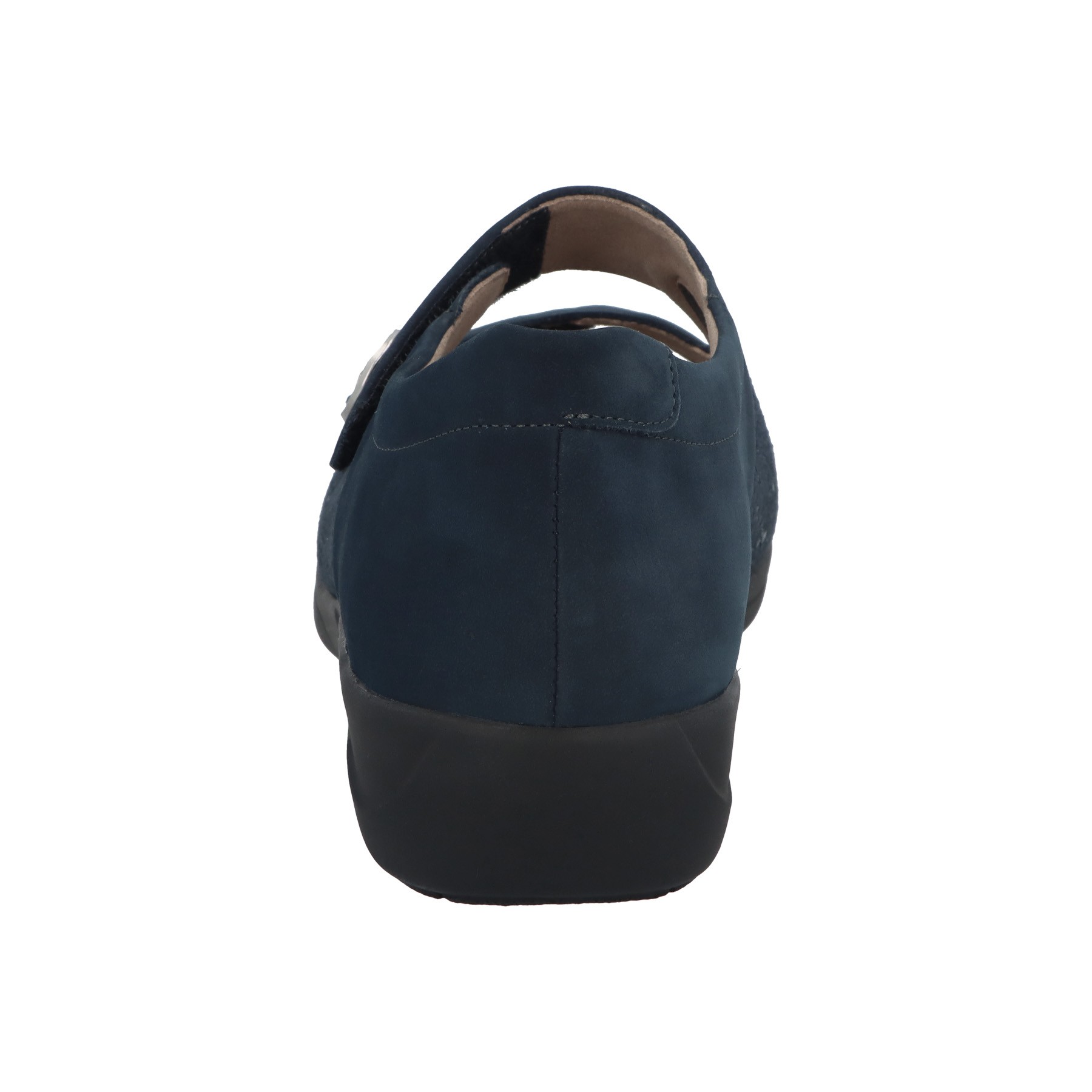 blaue sandale hinteransicht