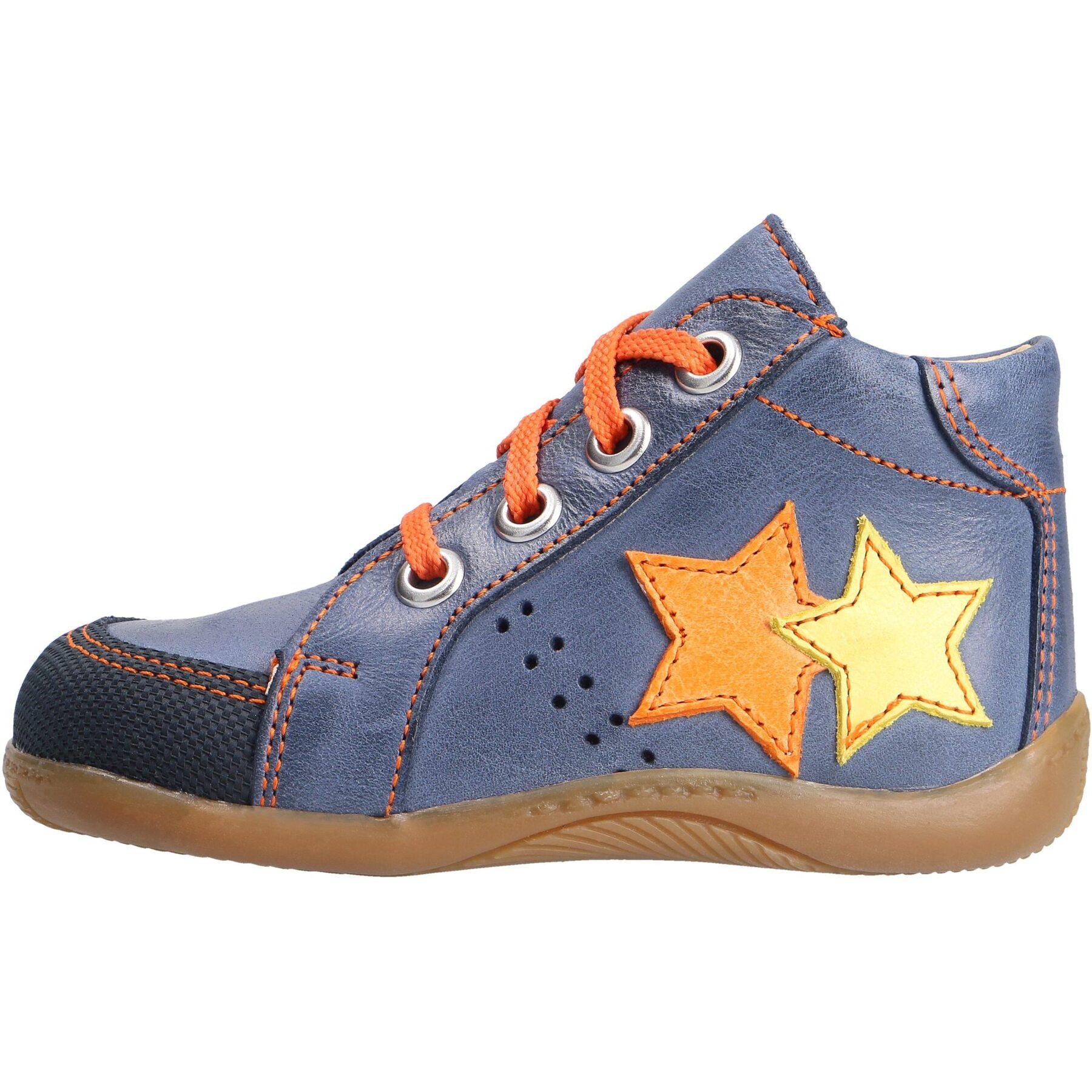 blaue lauflernschuhe seitenansicht links