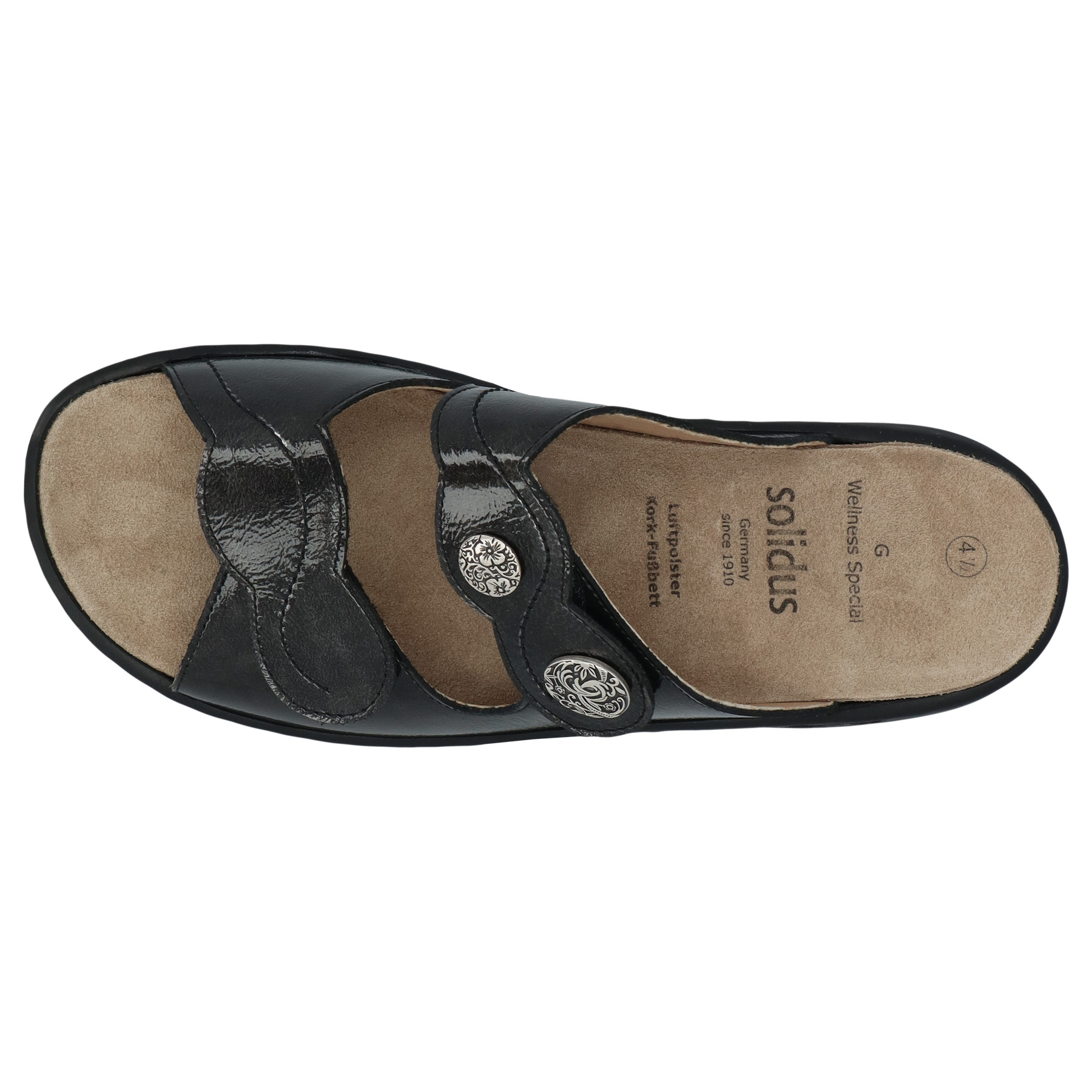 graue pantolette draufsicht