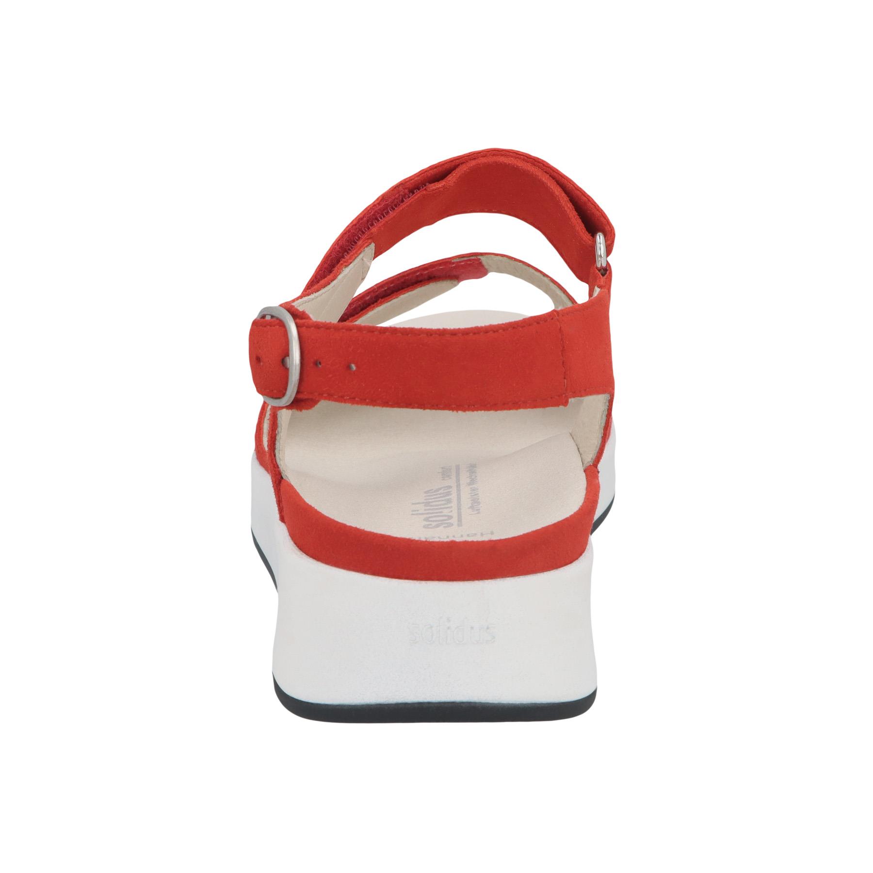 rote sandale hinteransicht