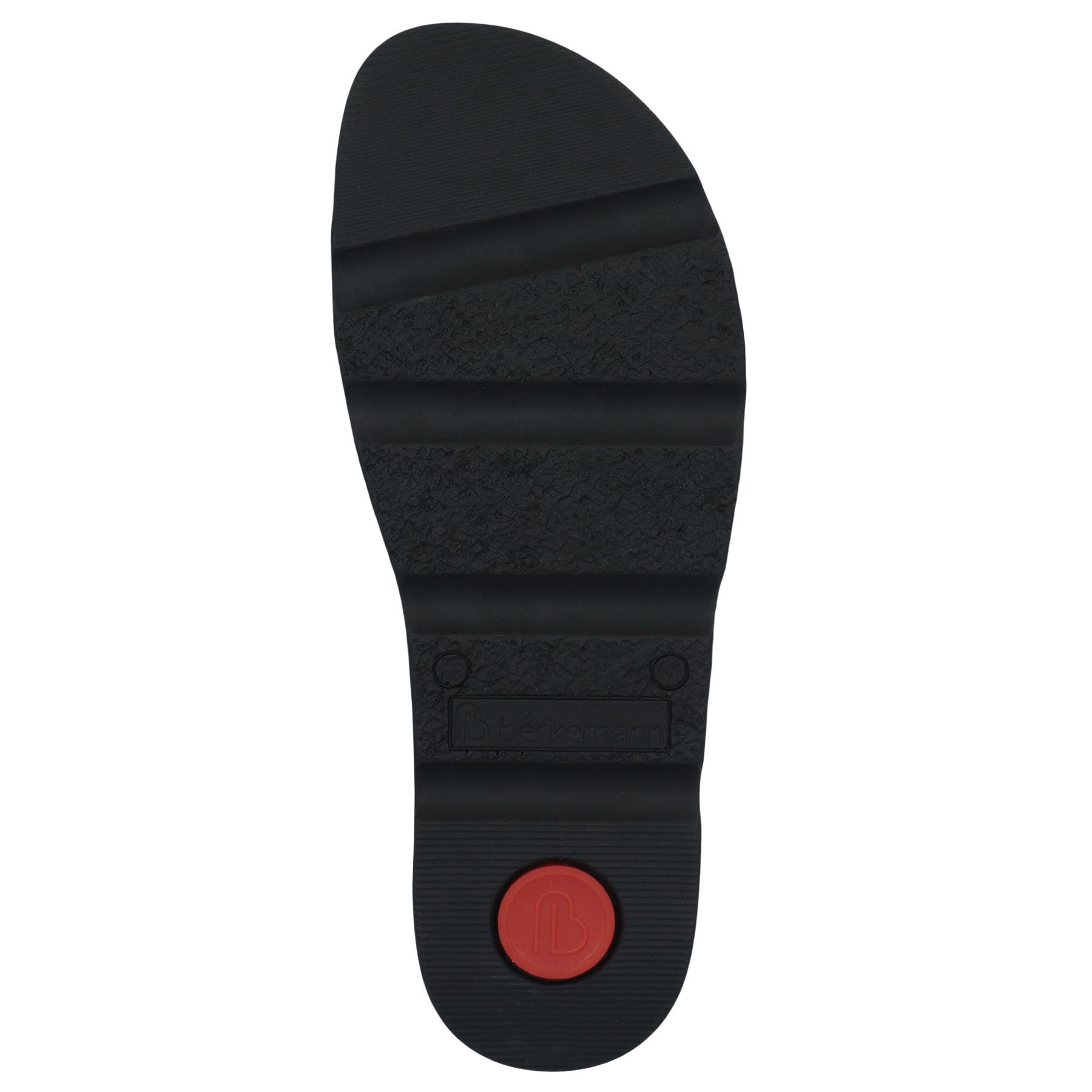 schwarze pantolette sohlenansicht