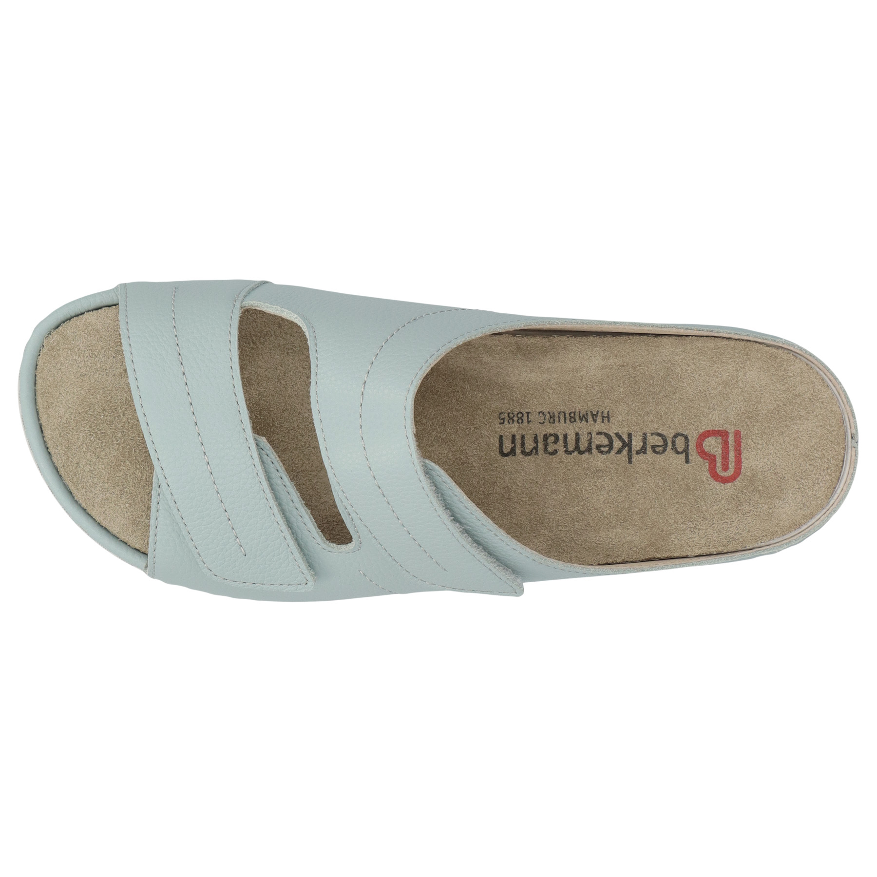 blaue pantolette draufsicht