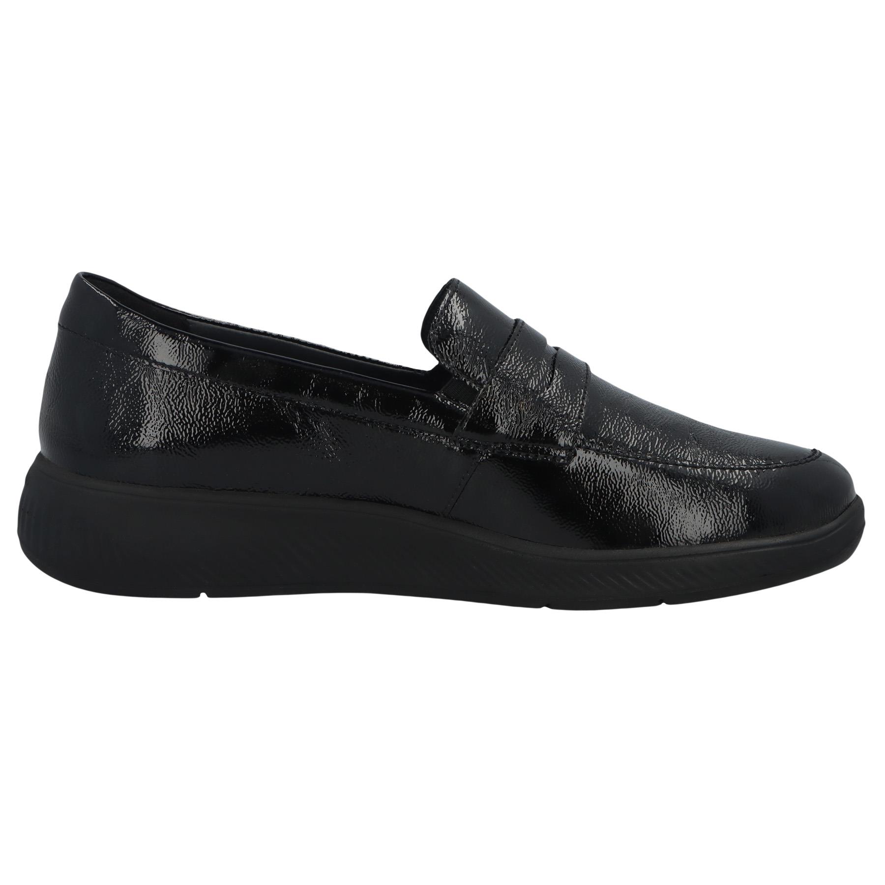 schwarze slipper seitenansicht rechts