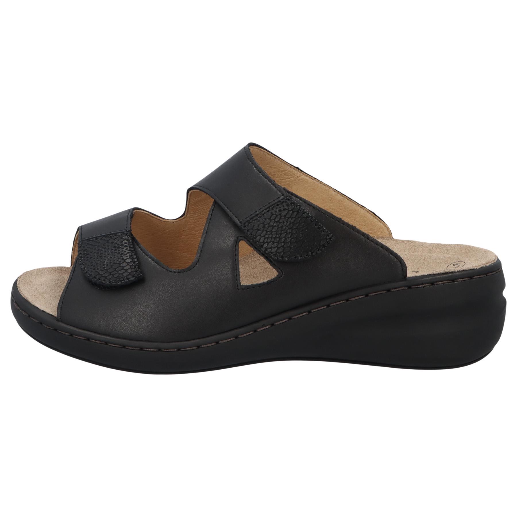 schwarze pantolette seitenansicht links