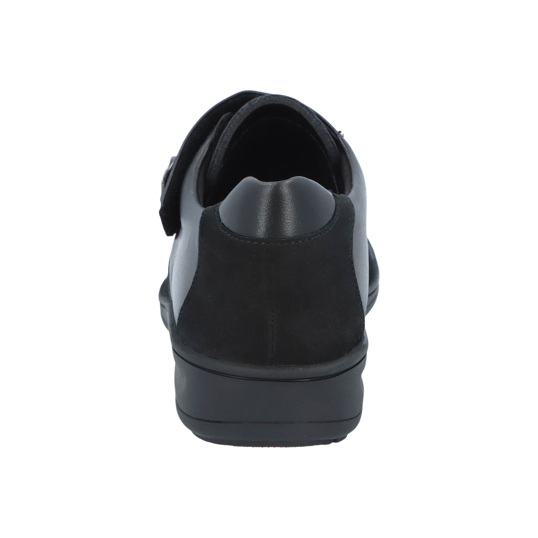 schwarze halbschuh hinteransicht