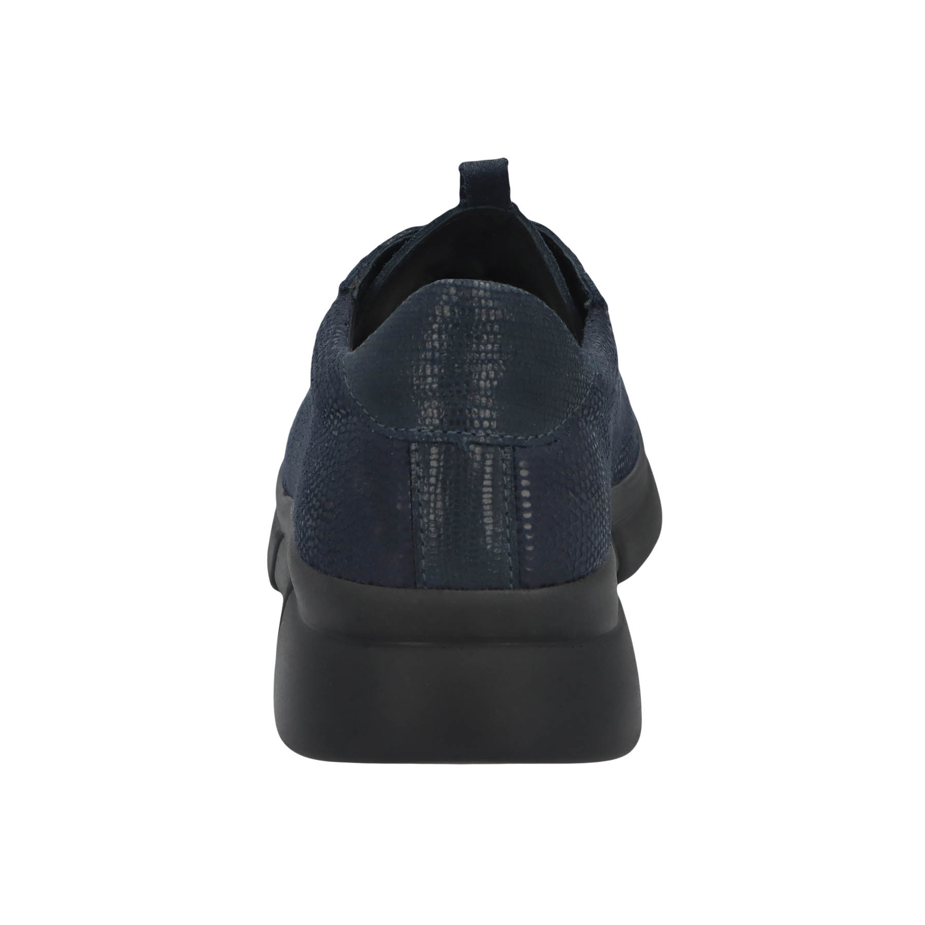 blaue halbschuh hinteransicht