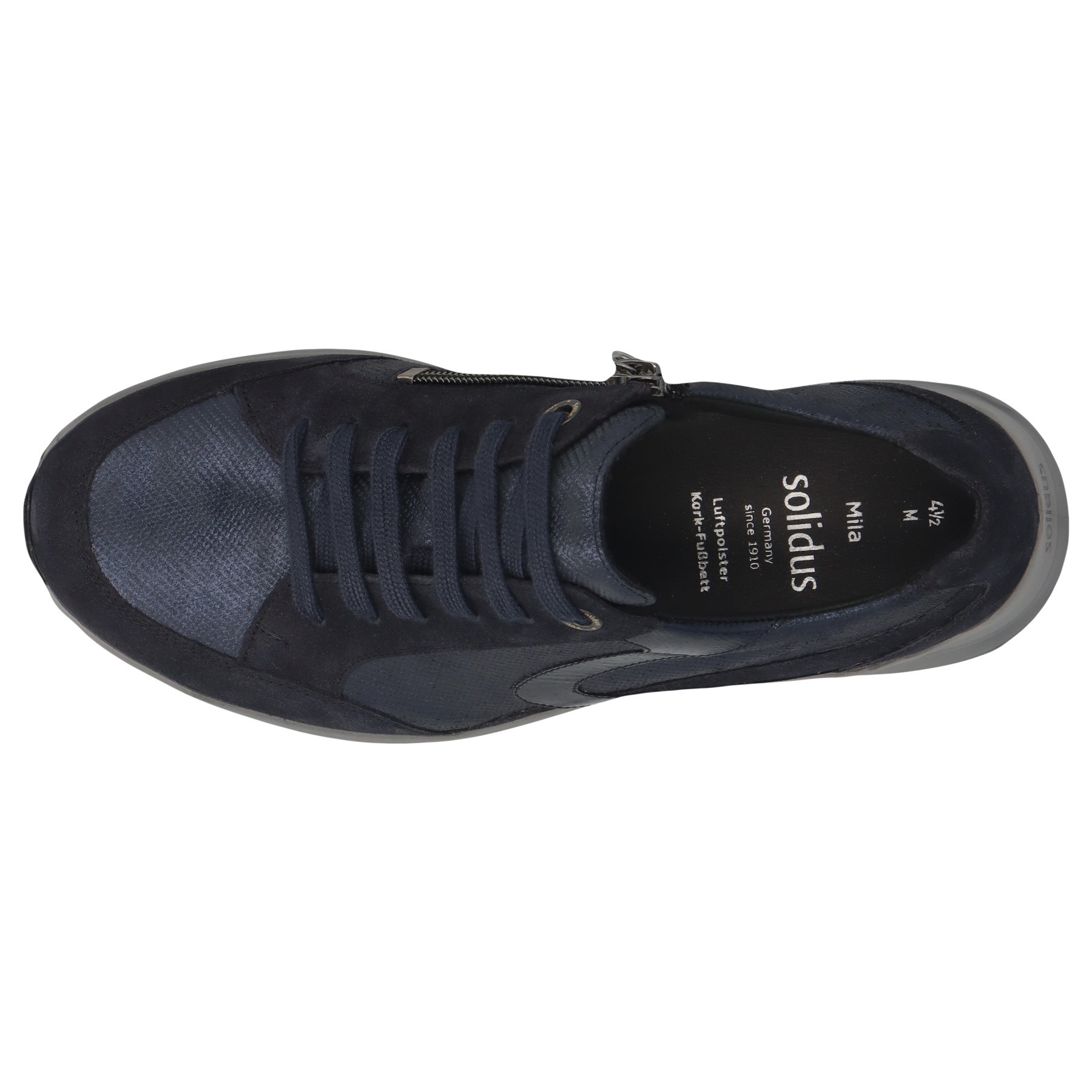 blaue halbschuh draufsicht
