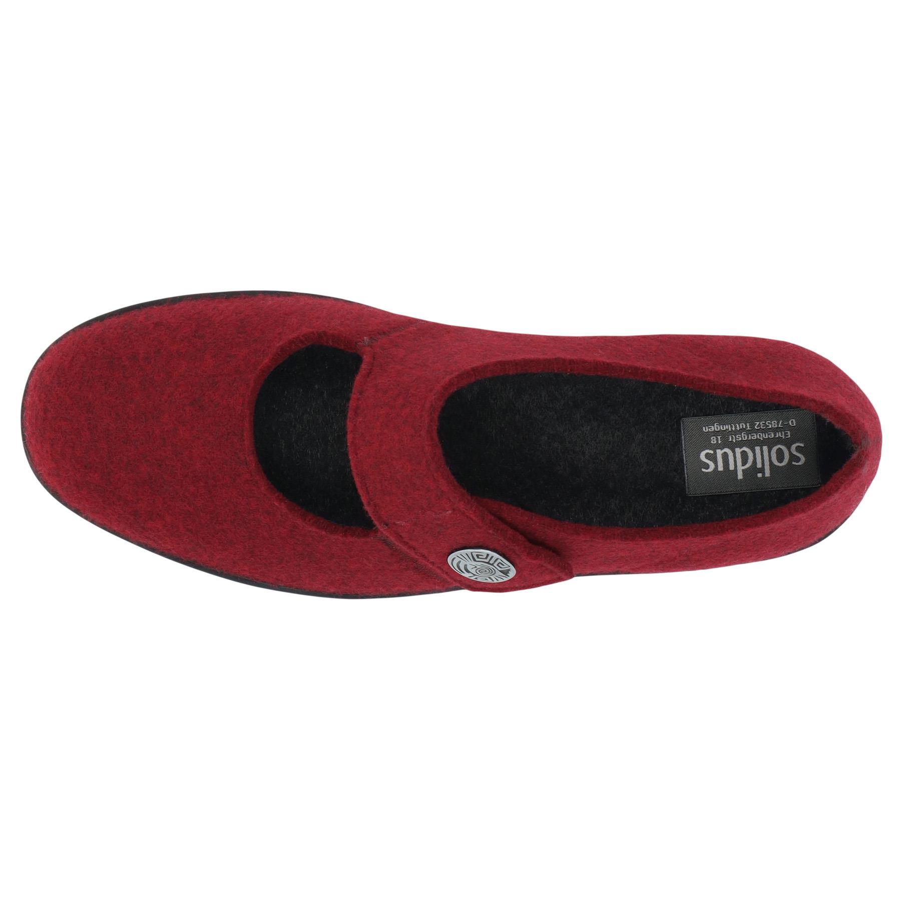 rote slipper draufsicht