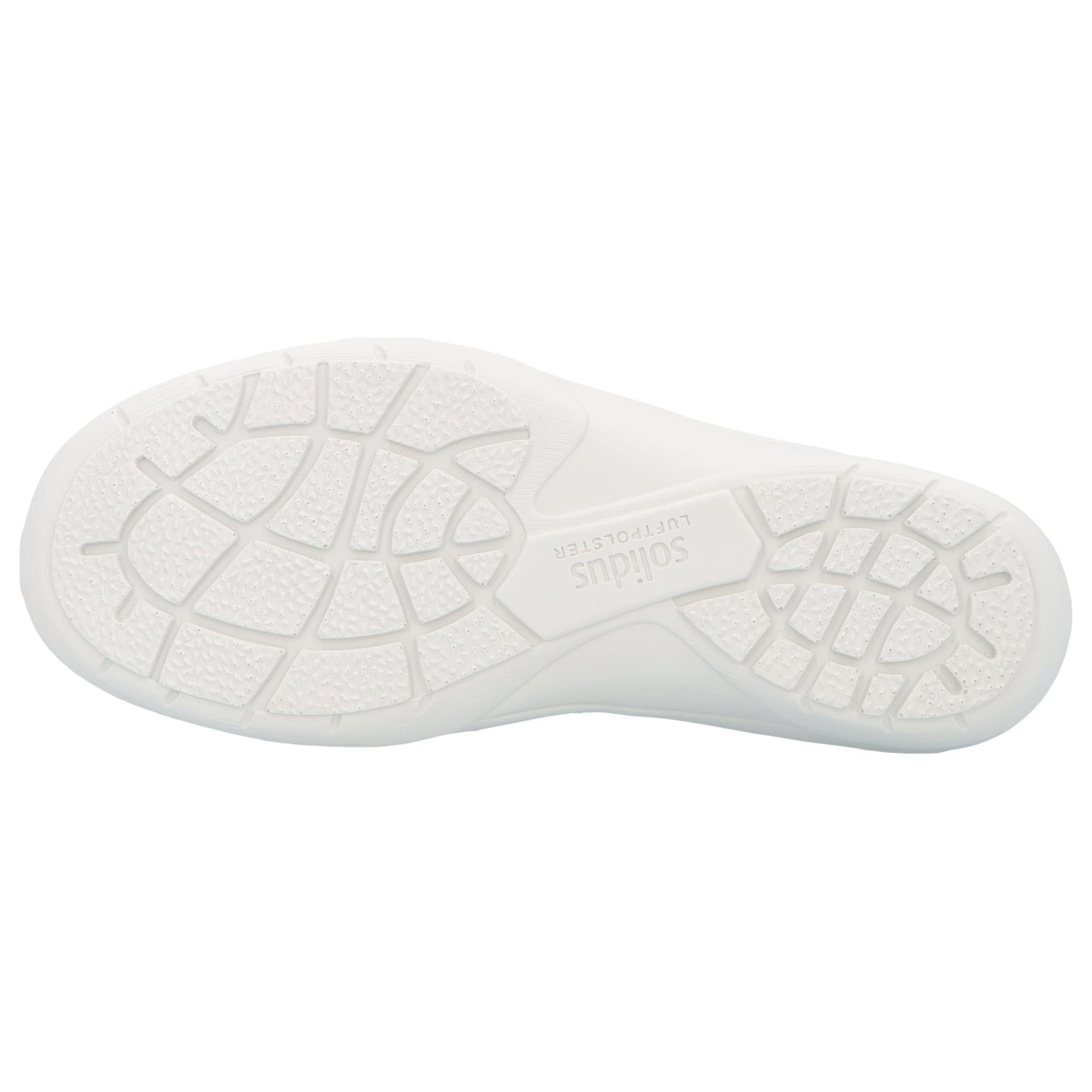 weiße slipper sohlenansicht