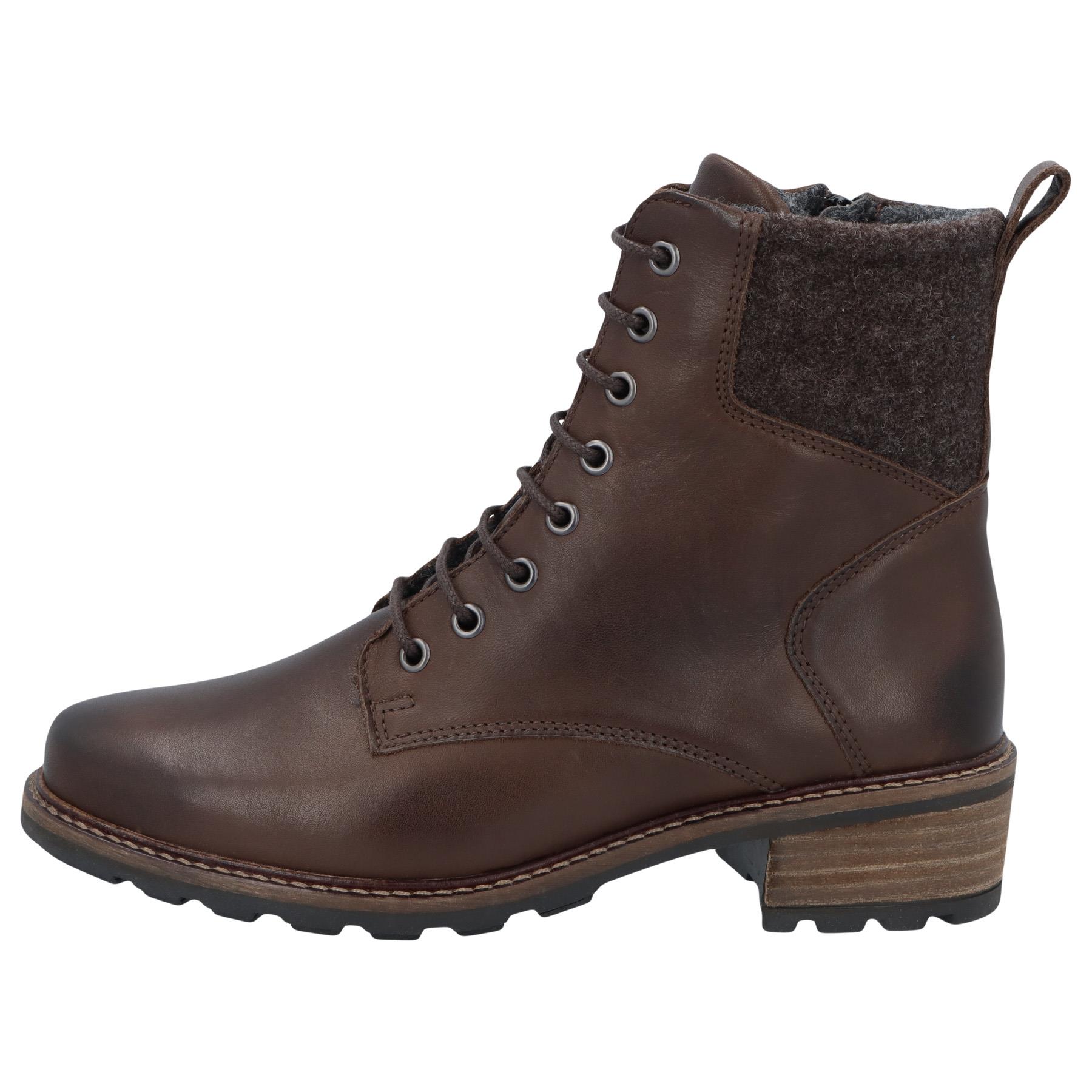 braune stiefel seitenansicht links