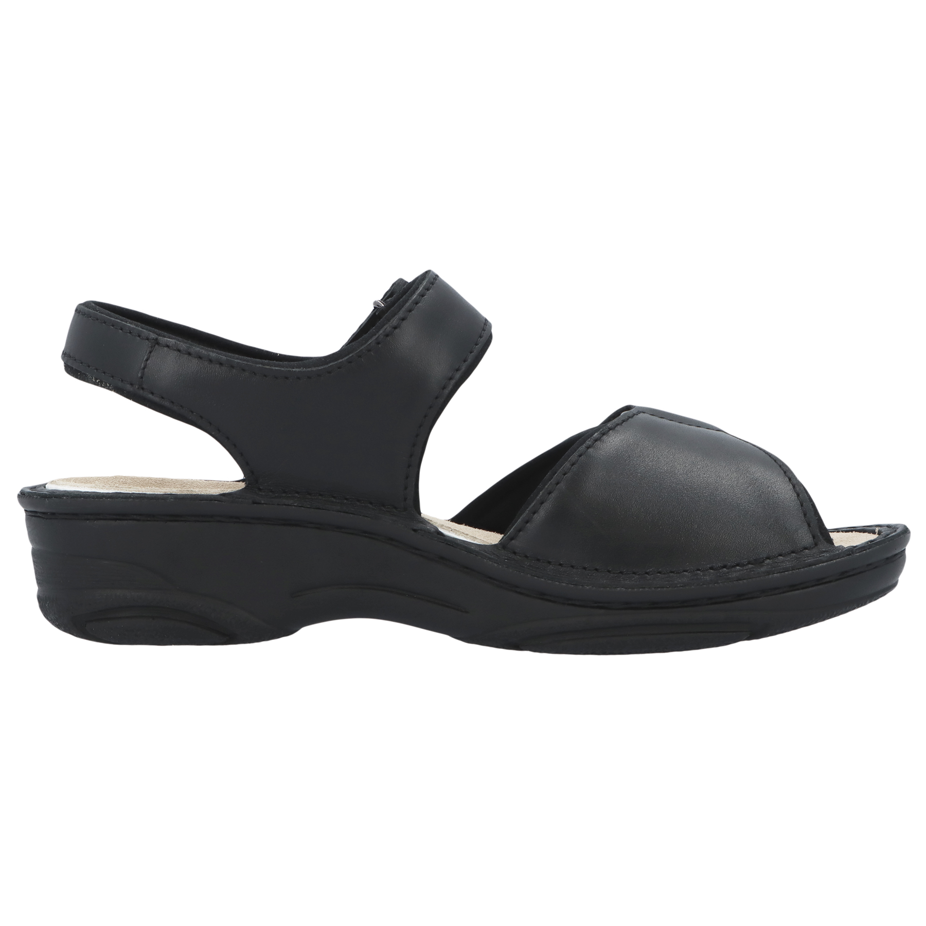 schwarze sandale seitenansicht rechts