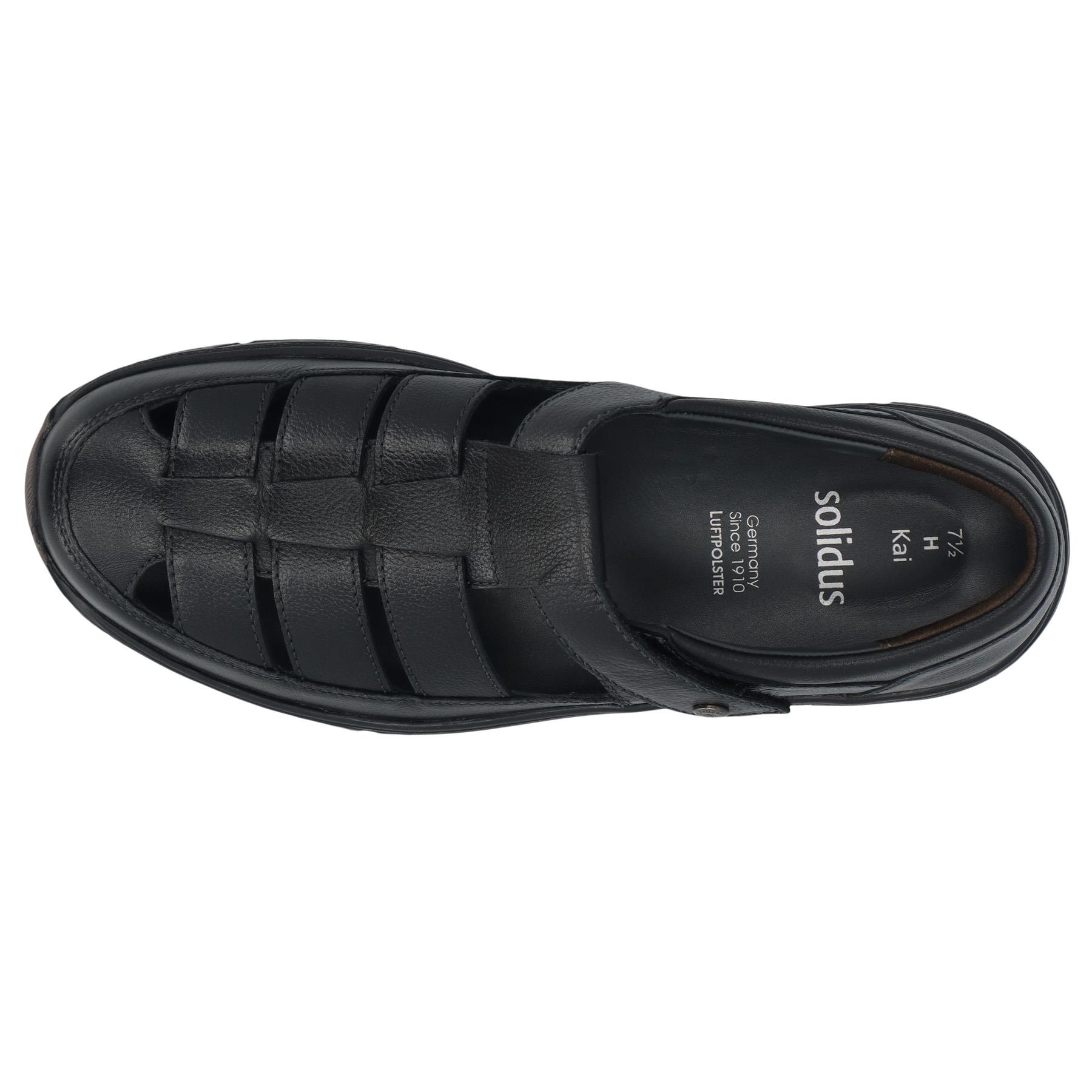 schwarze sandale draufsicht