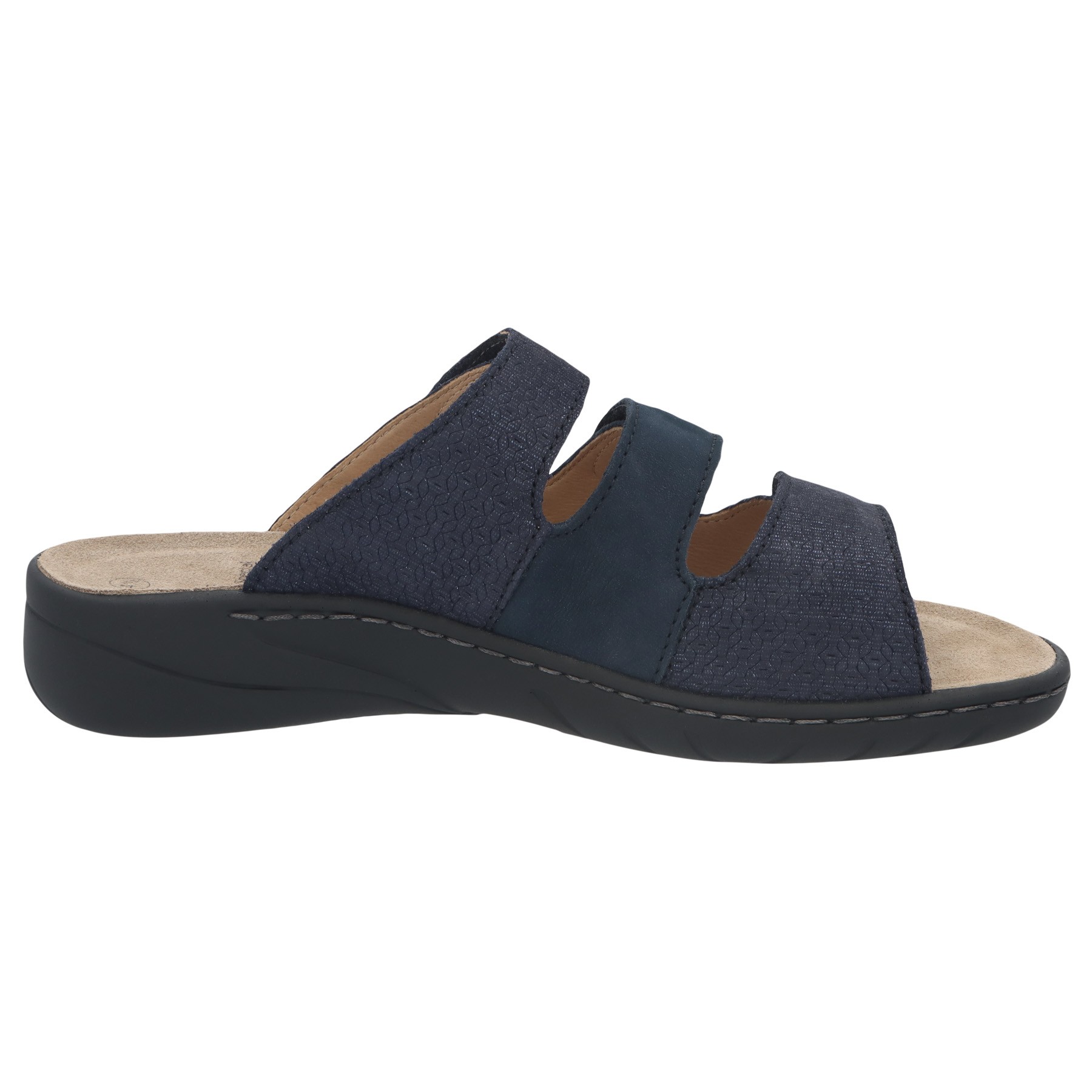 blaue pantolette seitenansicht rechts