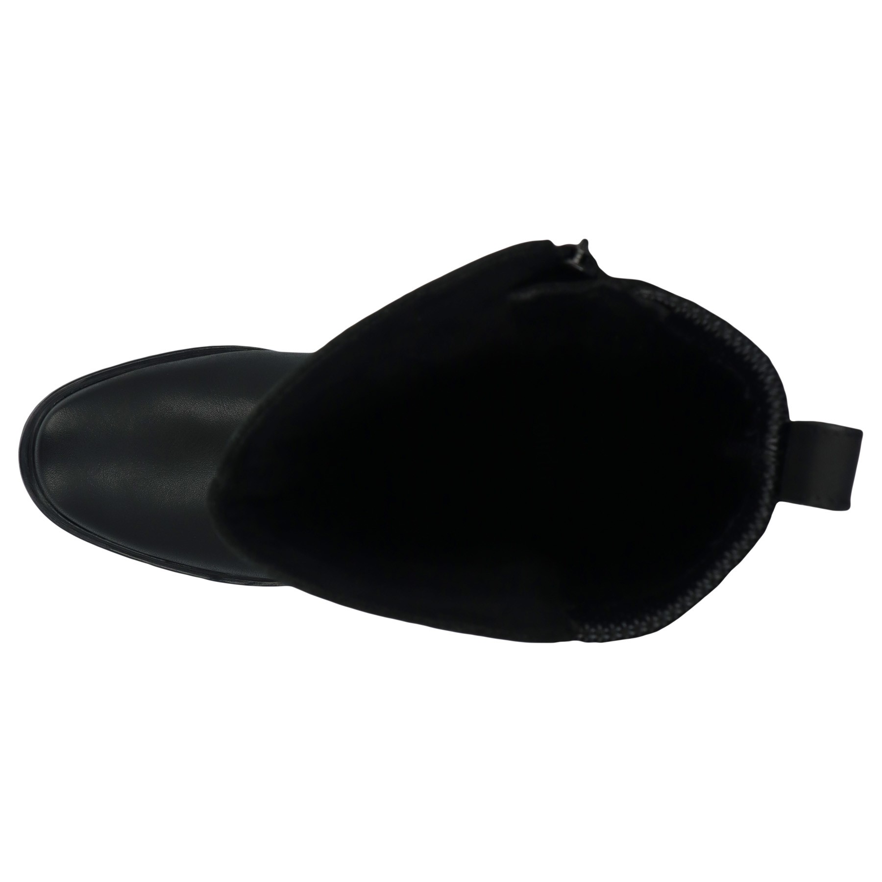 schwarze stiefel draufsicht