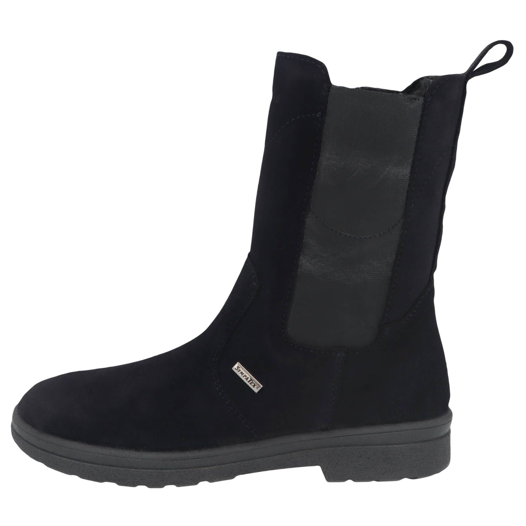 blaue stiefel seitenansicht links