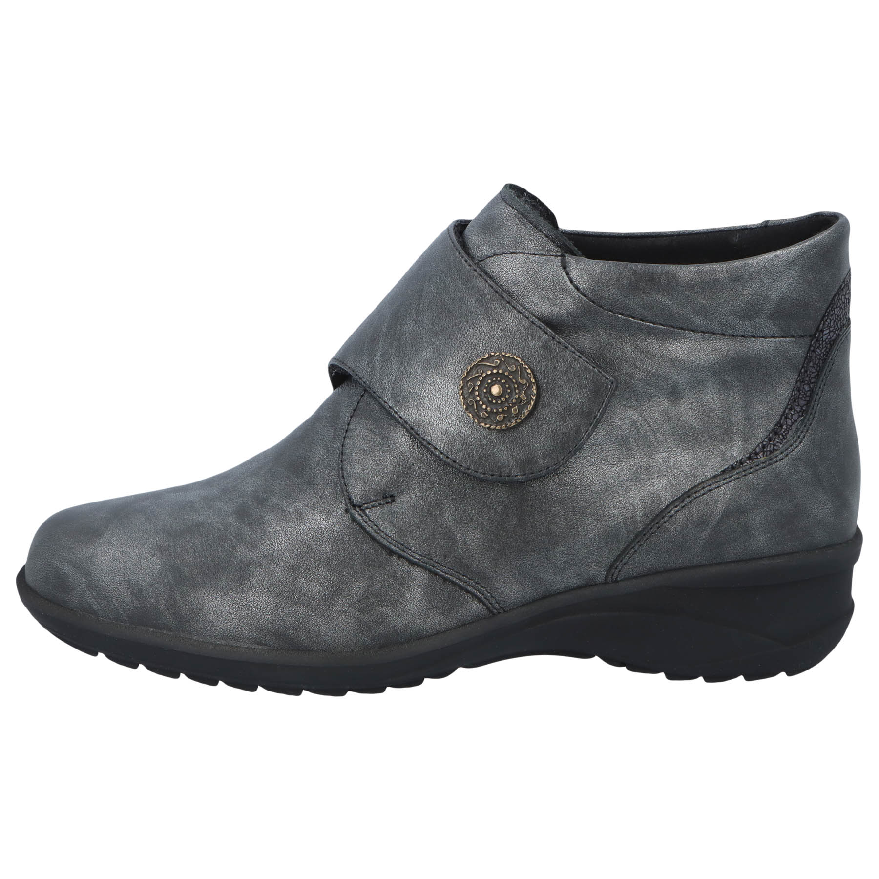 graue stiefel seitenansicht links