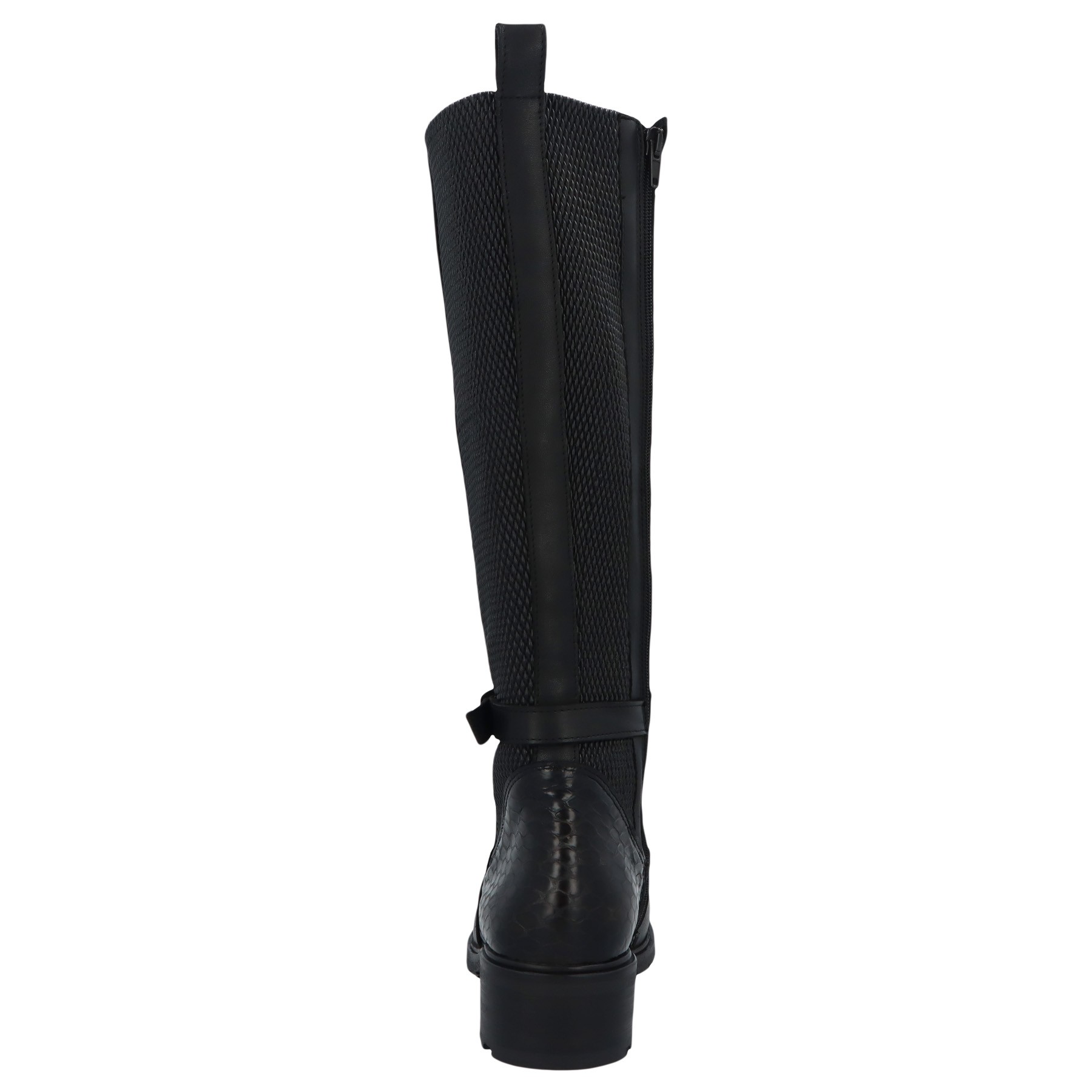 schwarze stiefel hinteransicht
