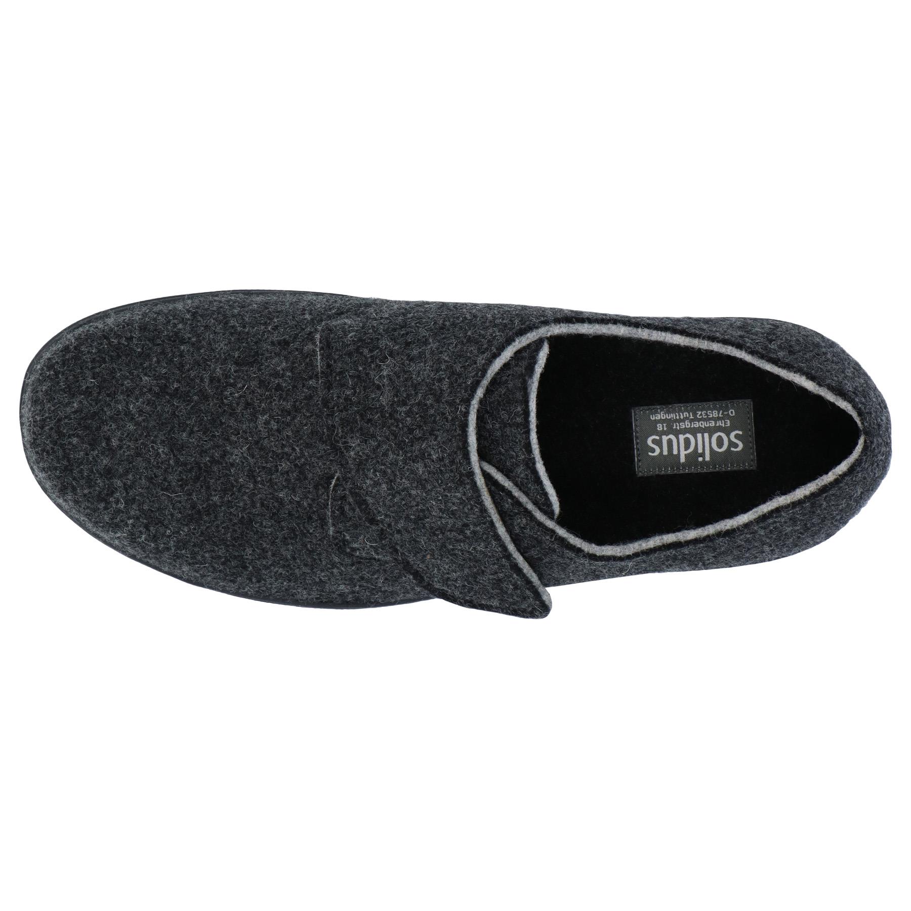 graue hausschuhe draufsicht