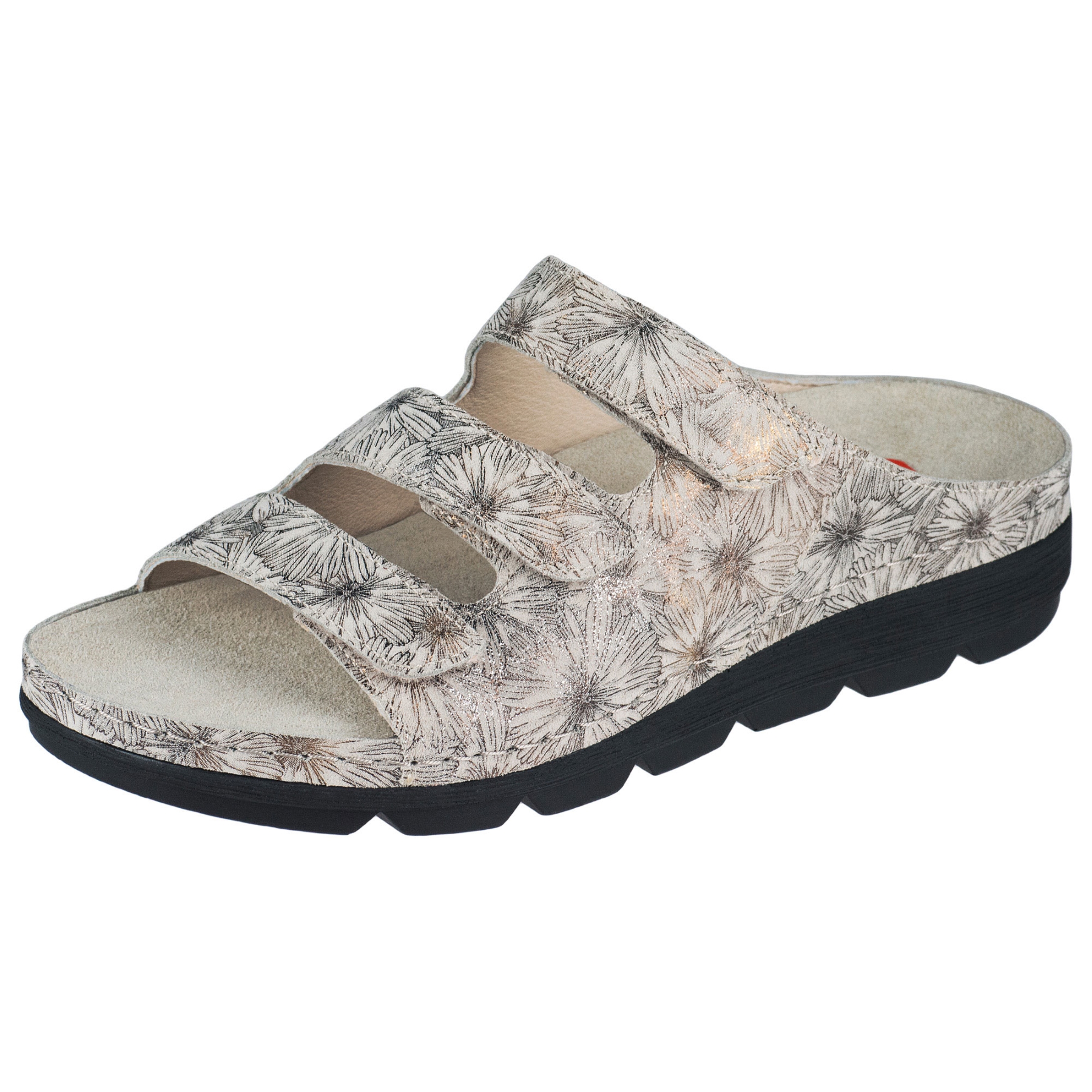 mehrfarbige pantolette 3-4 ansicht