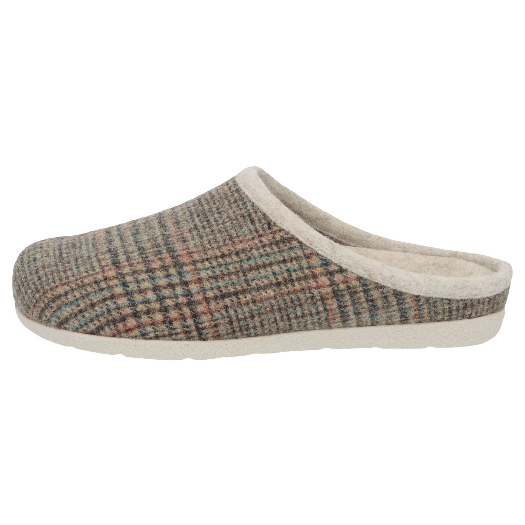 braune hausschuhe seitenansicht links