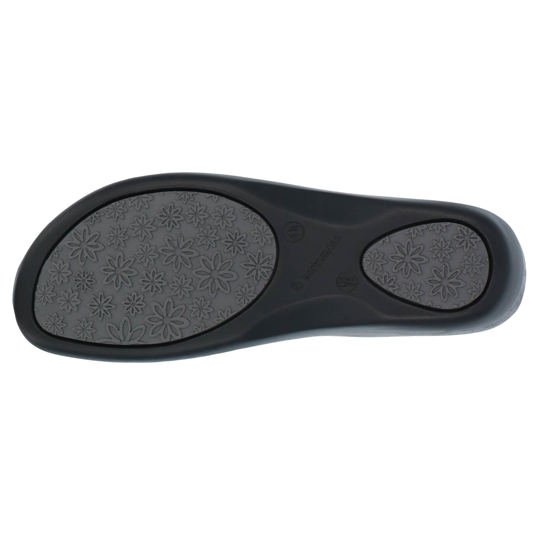 blaue clogs sohlenansicht