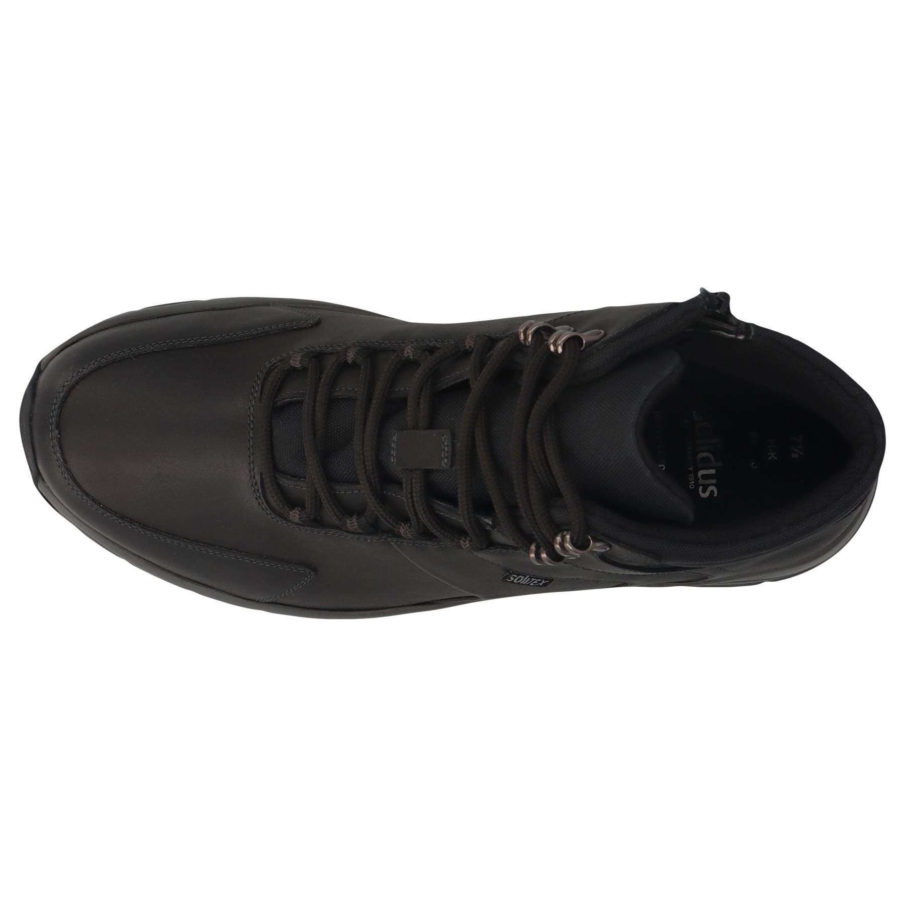schwarze stiefel draufsicht