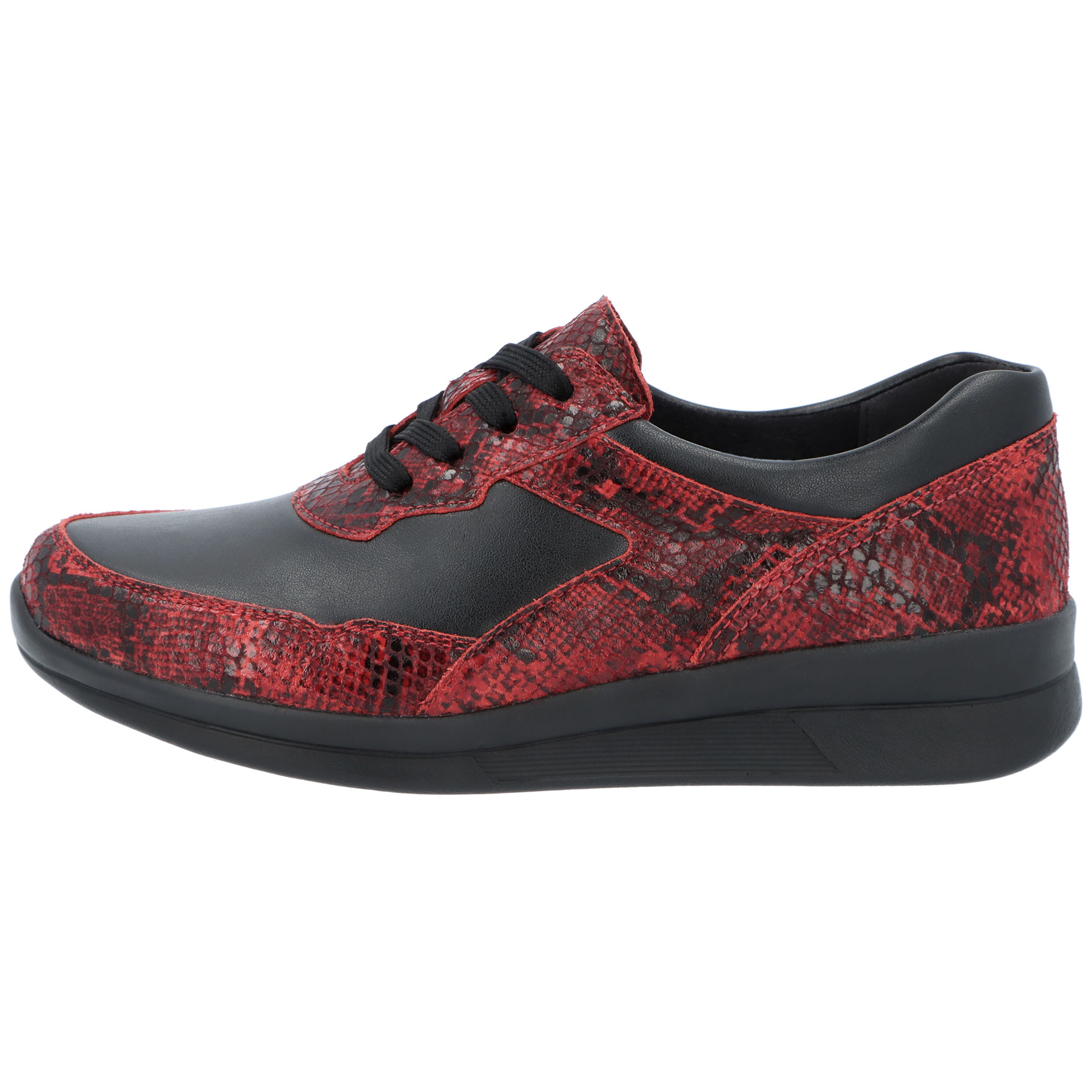 rote halbschuh seitenansicht links