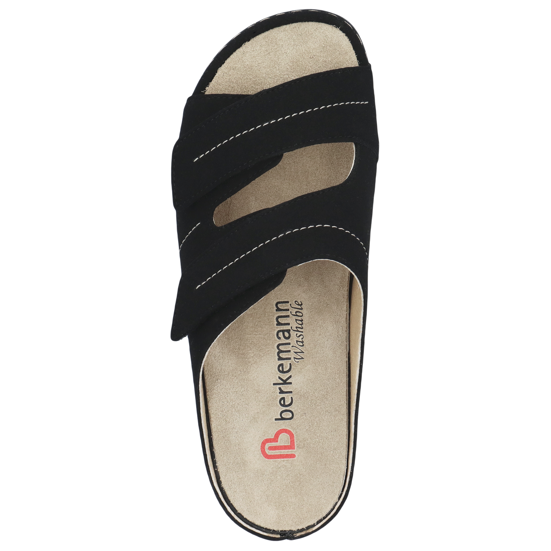 schwarze pantolette draufsicht