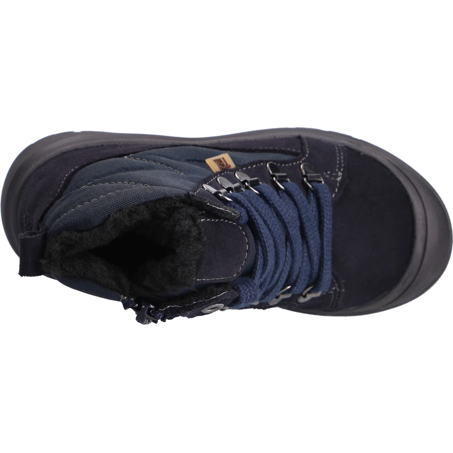 blaue stiefeletten draufsicht