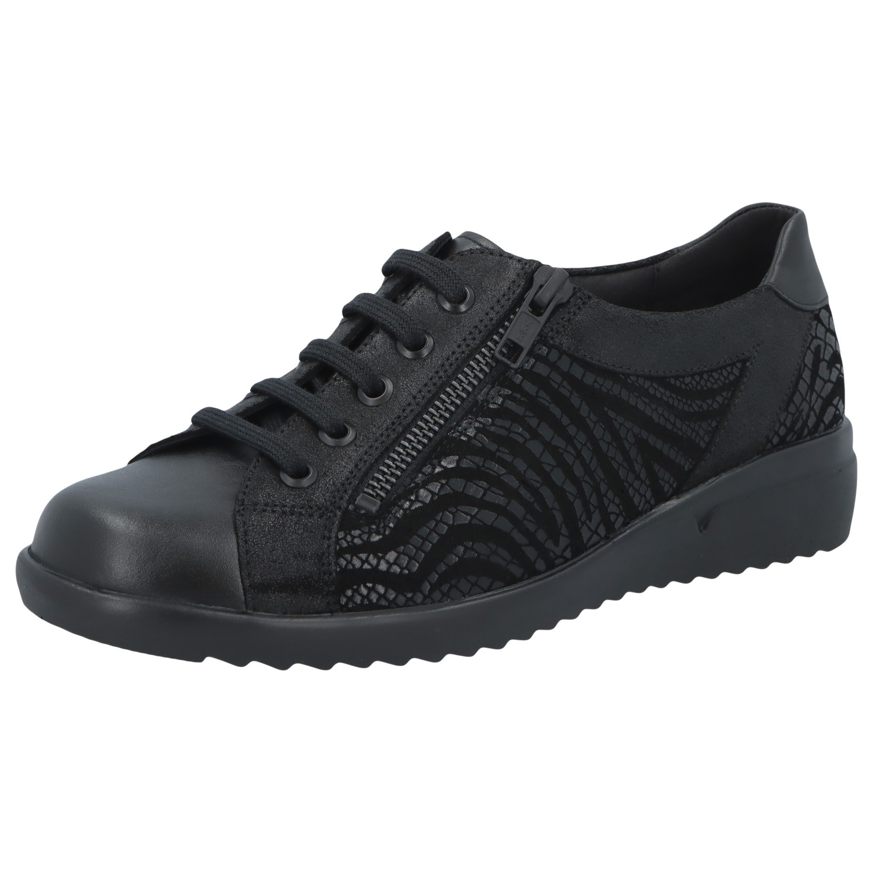 schwarze halbschuh 3-4 ansicht