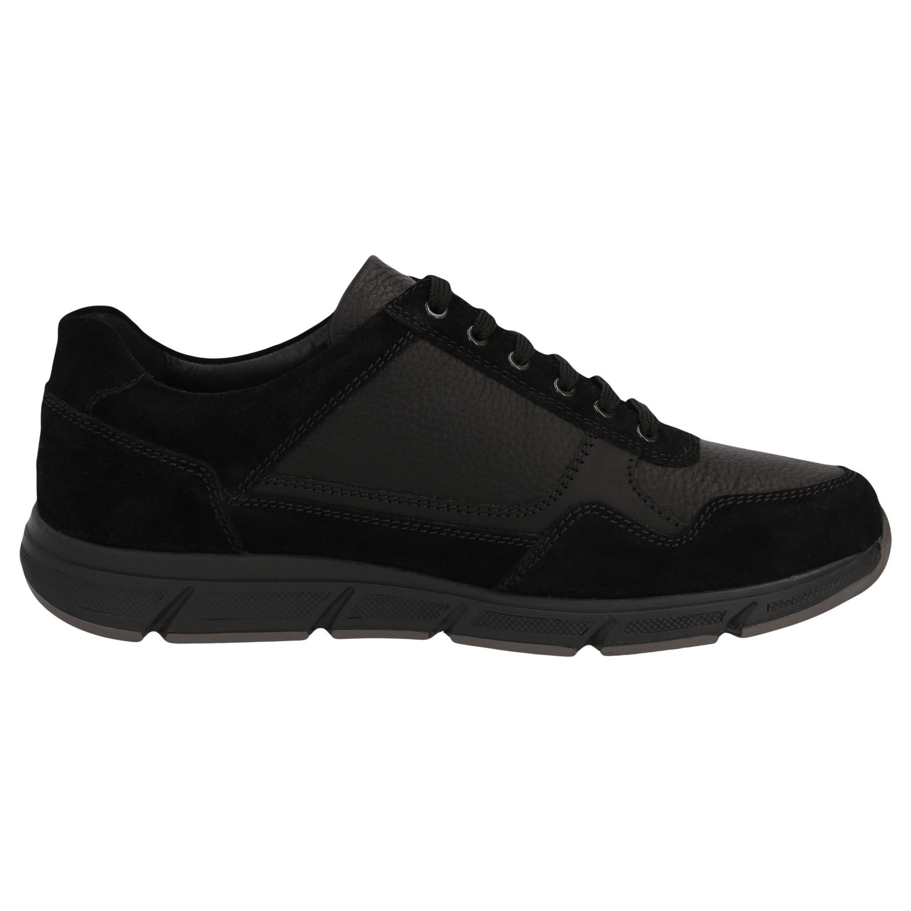 schwarze halbschuh seitenansicht rechts