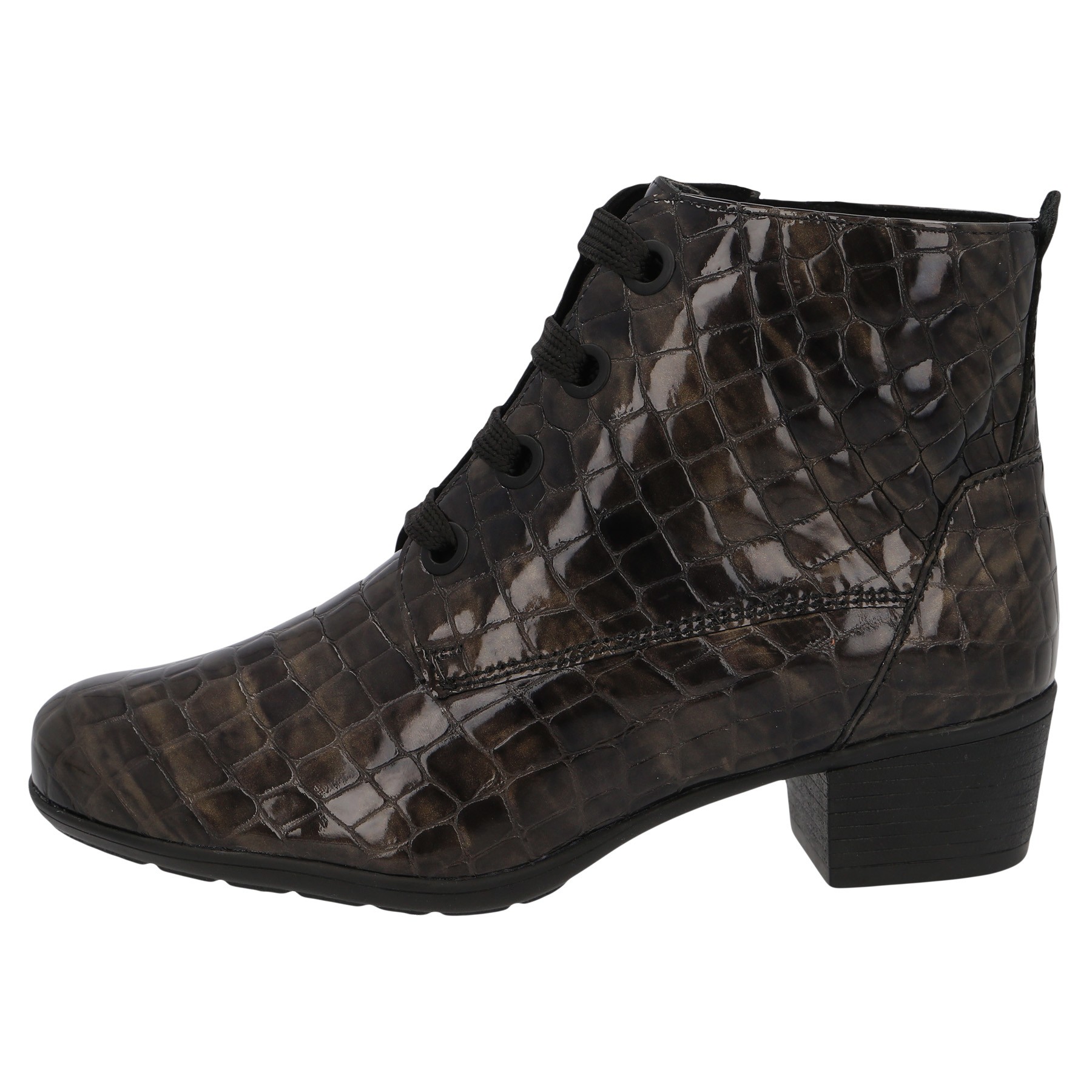 schwarze stiefel seitenansicht links