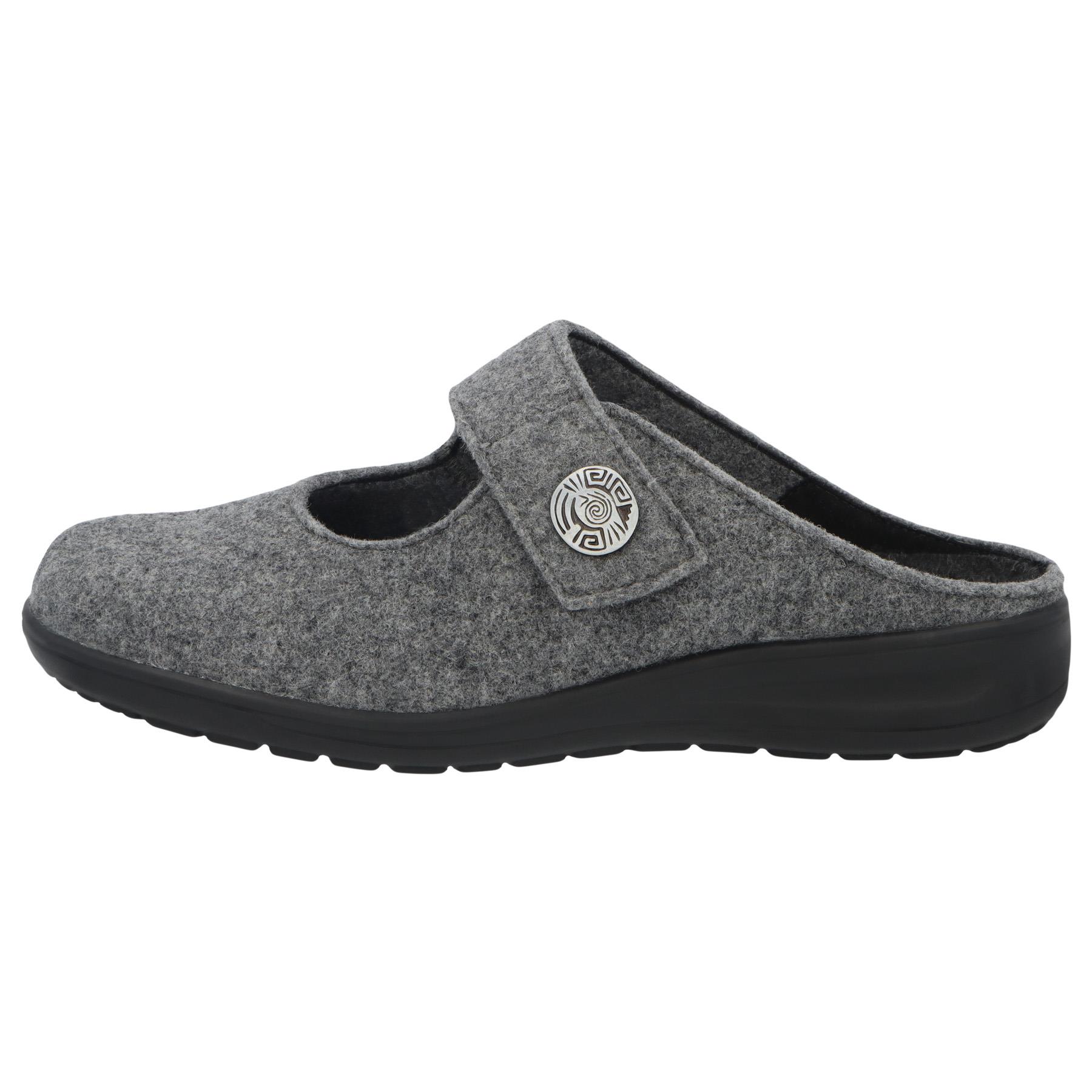 graue pantolette seitenansicht links