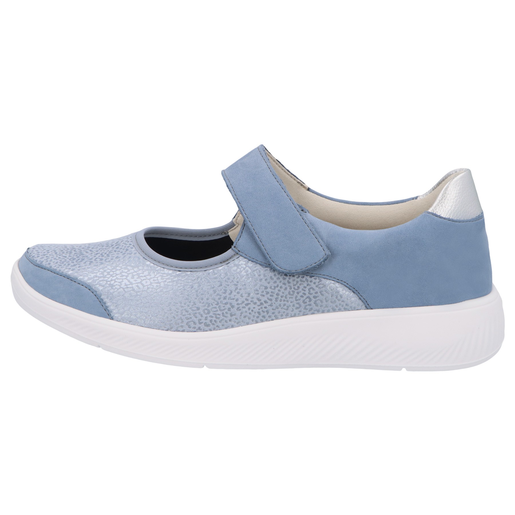 blaue slipper seitenansicht links