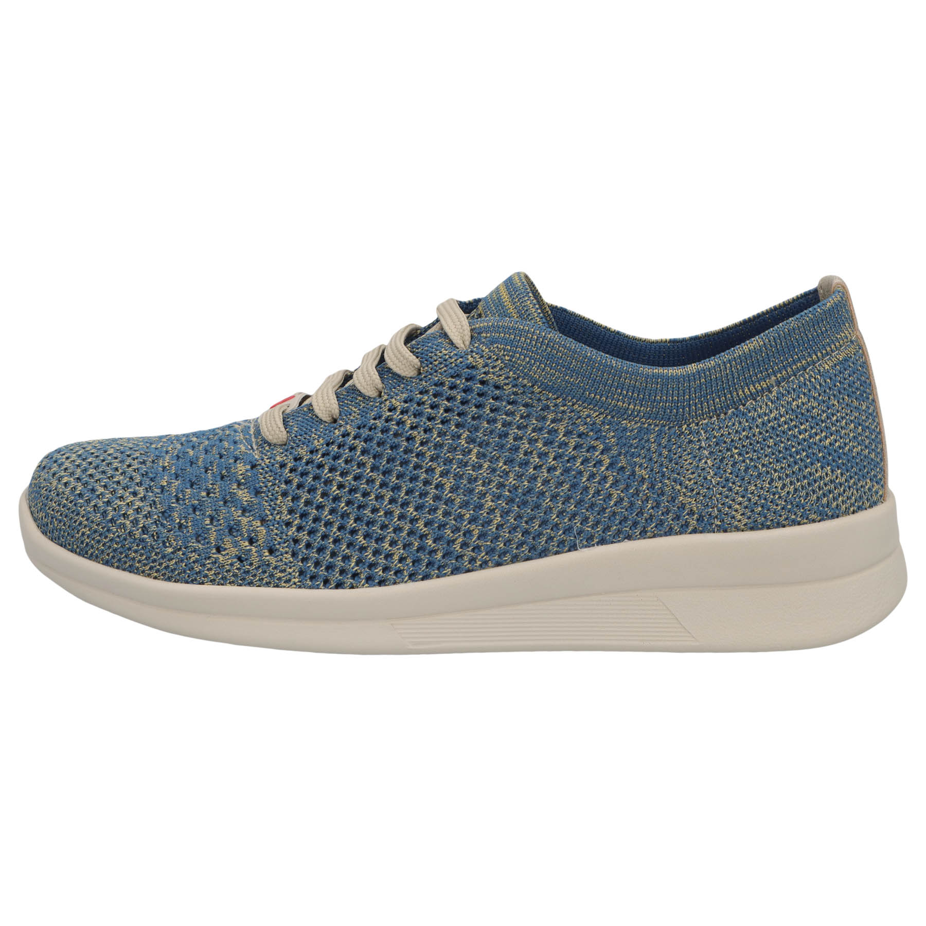 blaue sneaker seitenansicht links
