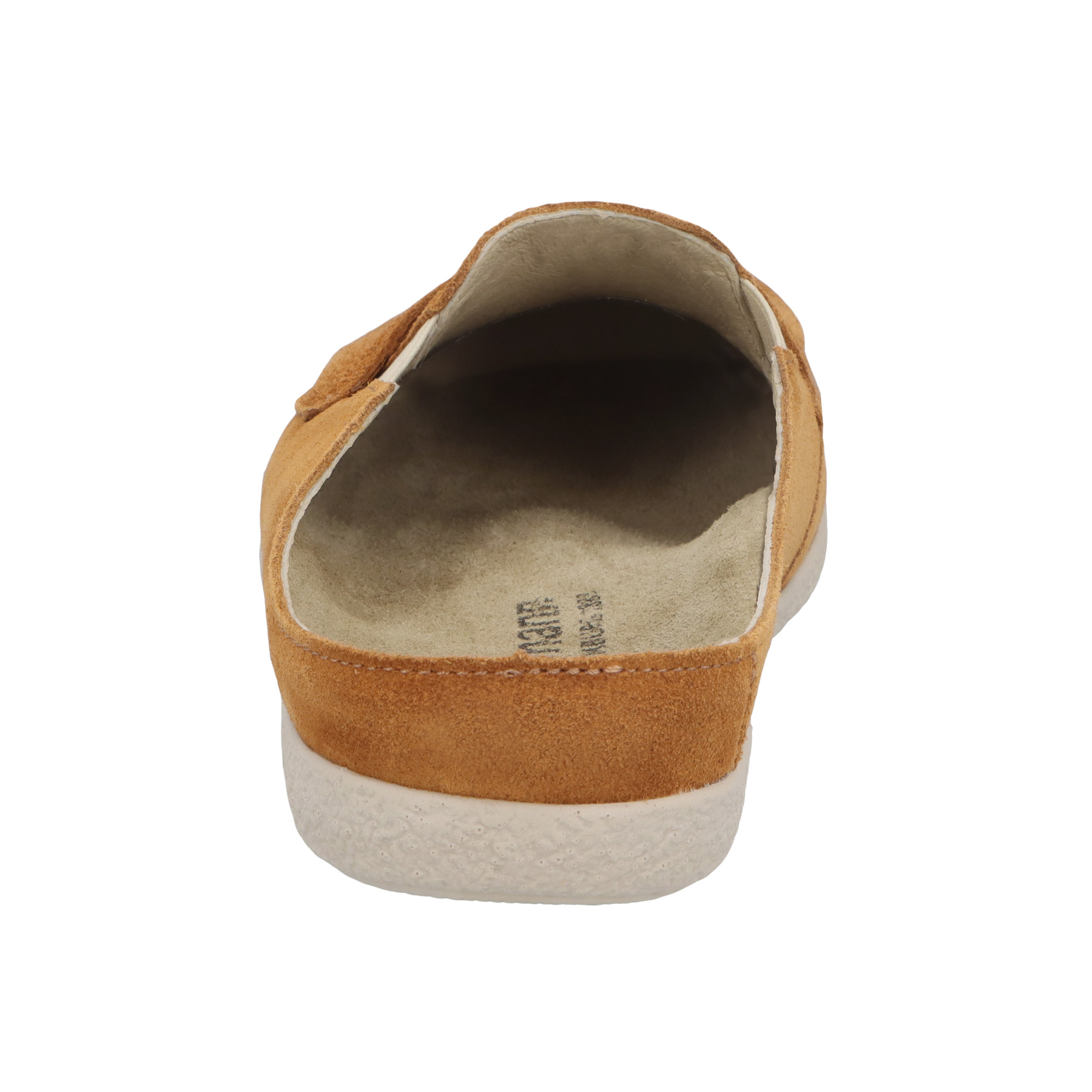 gelbe clogs hinteransicht