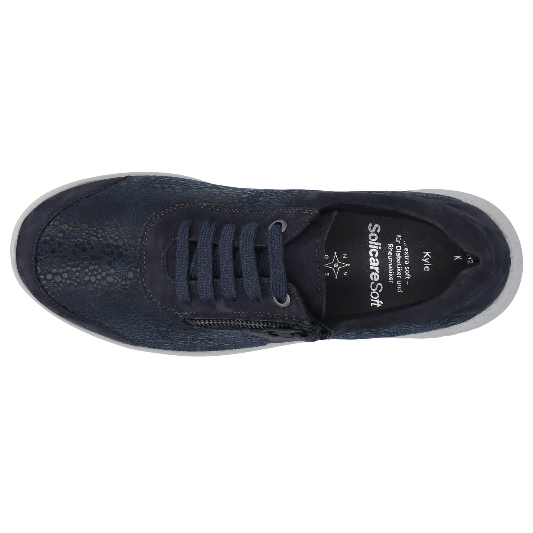 blaue halbschuh draufsicht