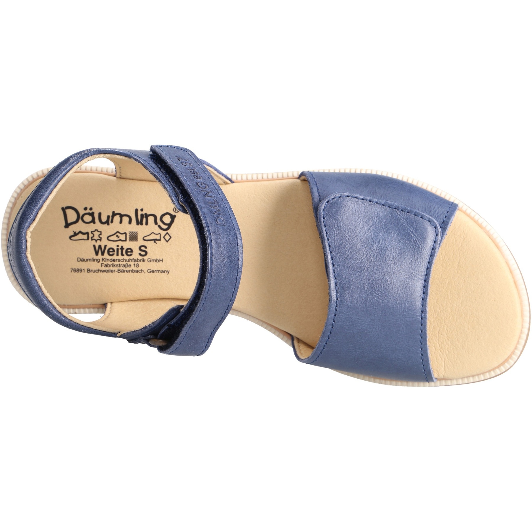 blaue sandale draufsicht