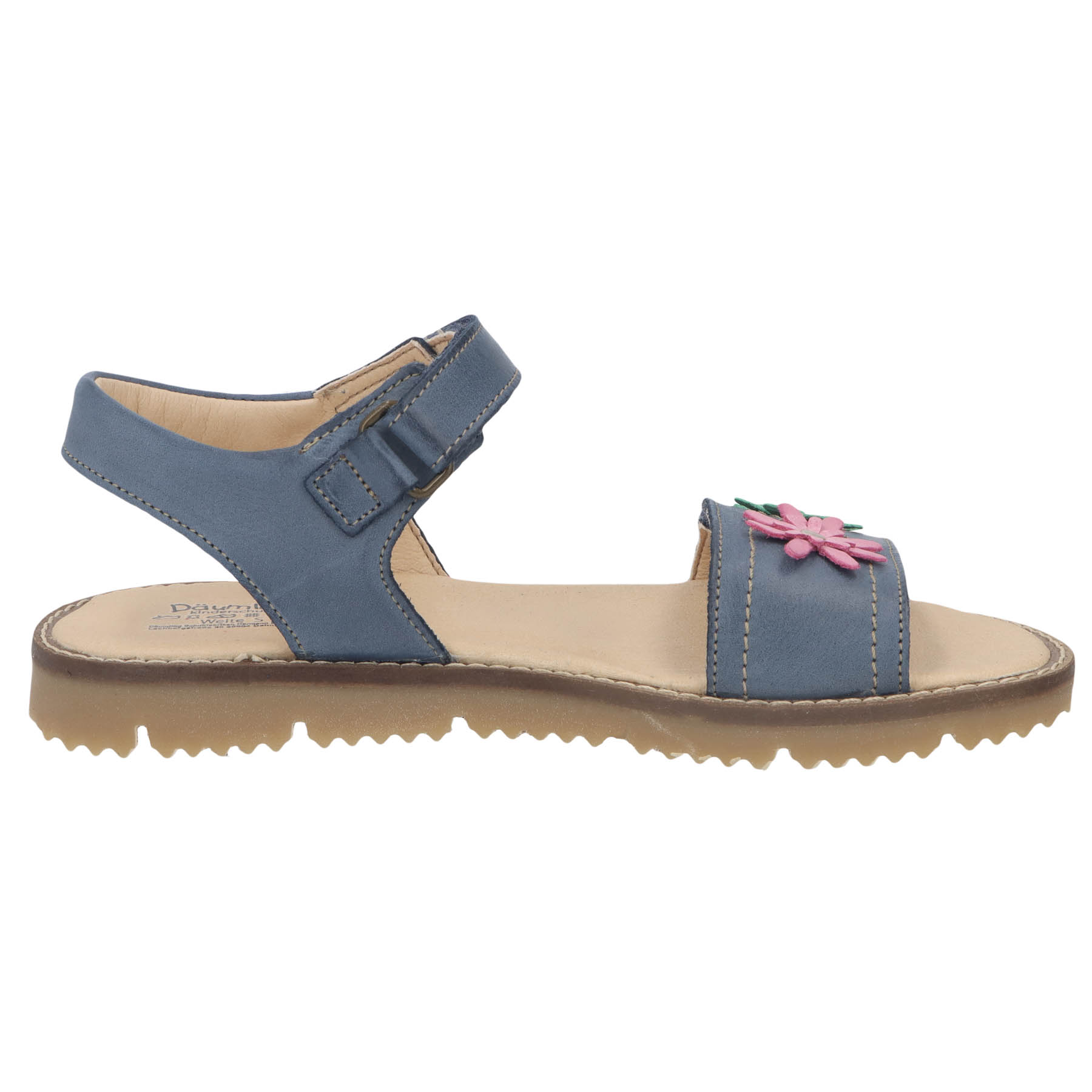 blaue sandale seitenansicht rechts