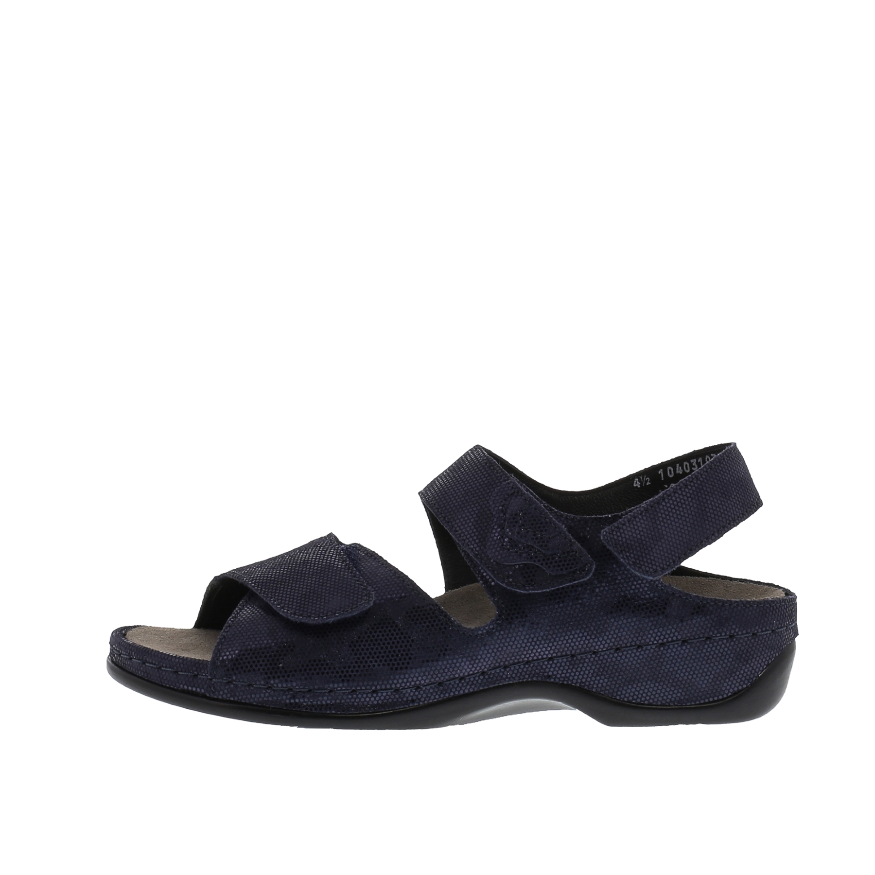 blaue sandale seitenansicht links