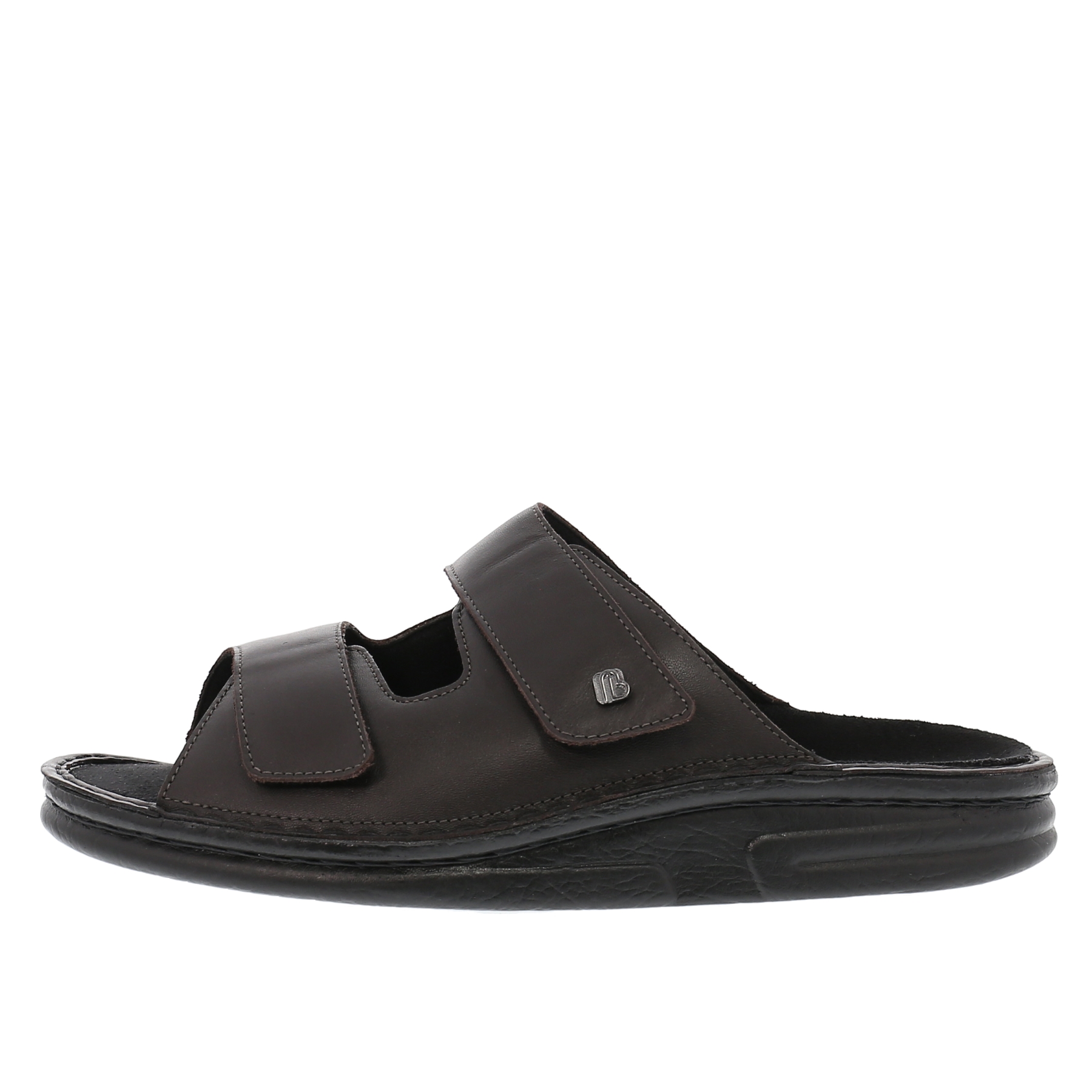 braune clogs seitenansicht links