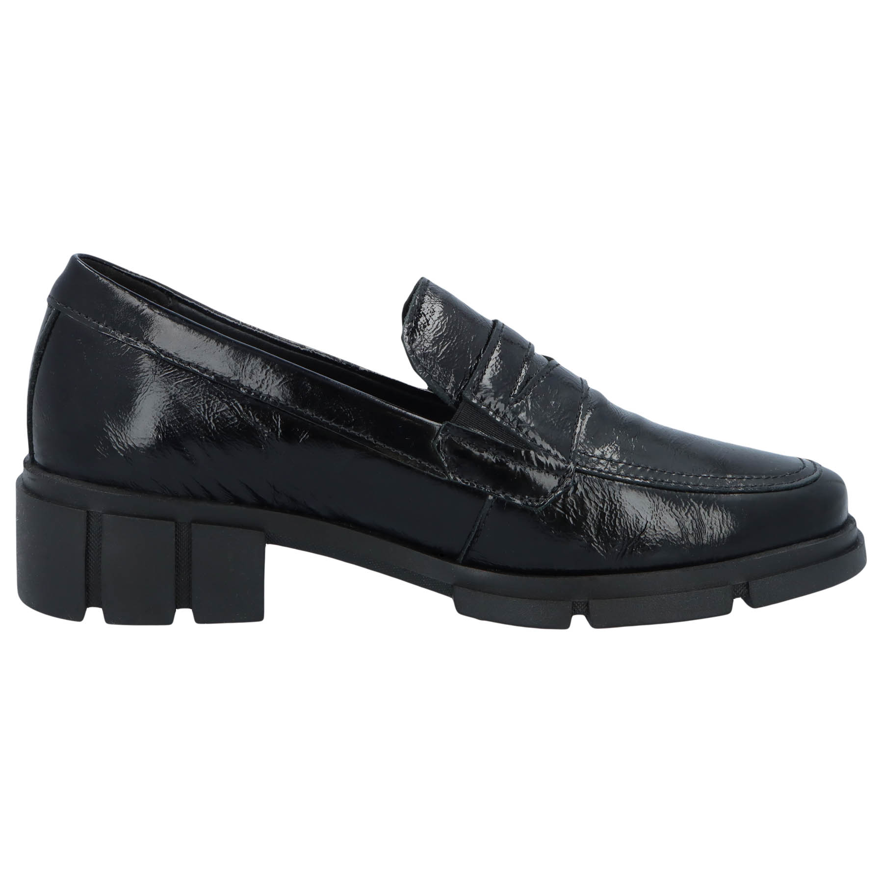 schwarze slipper seitenansicht rechts