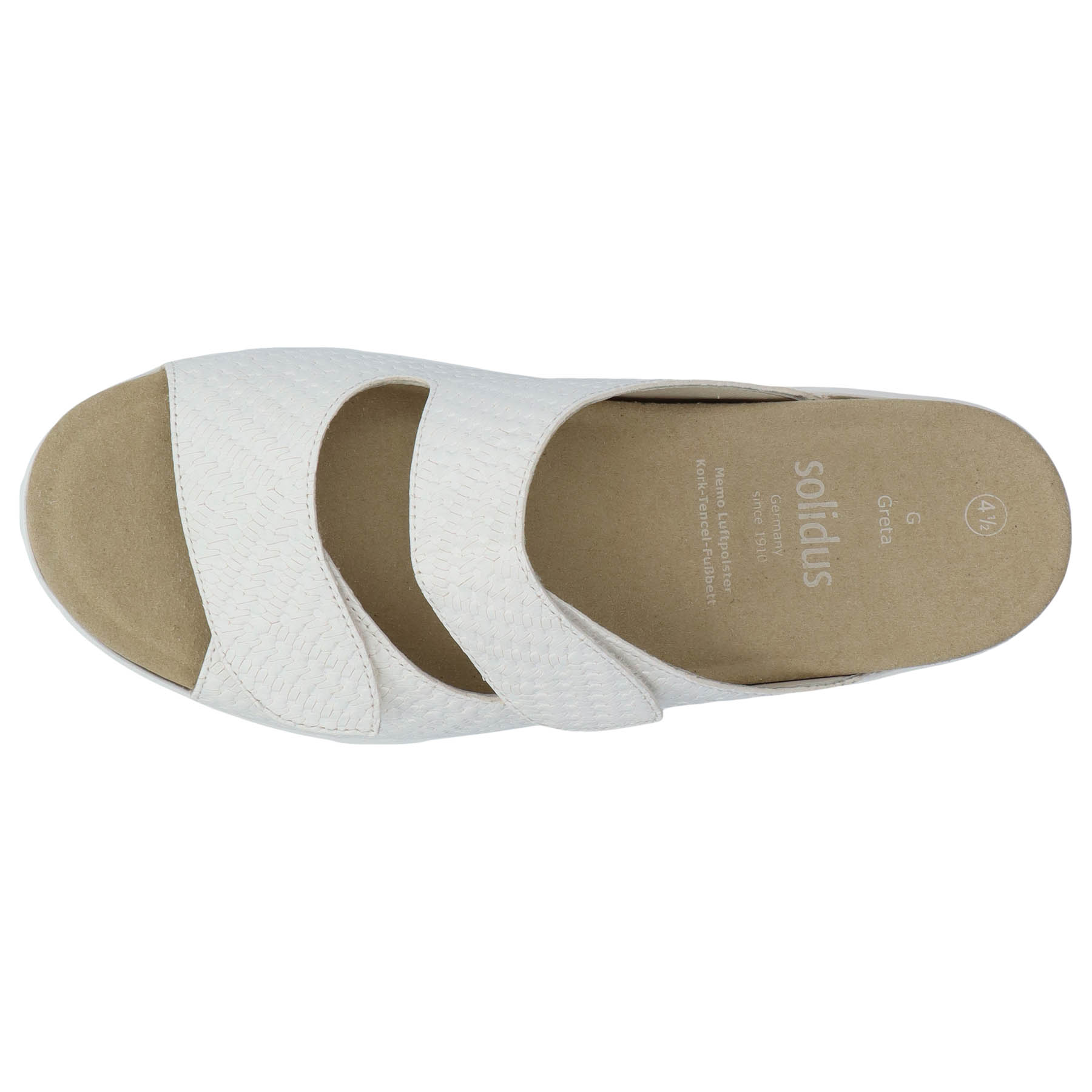 weiße pantolette draufsicht