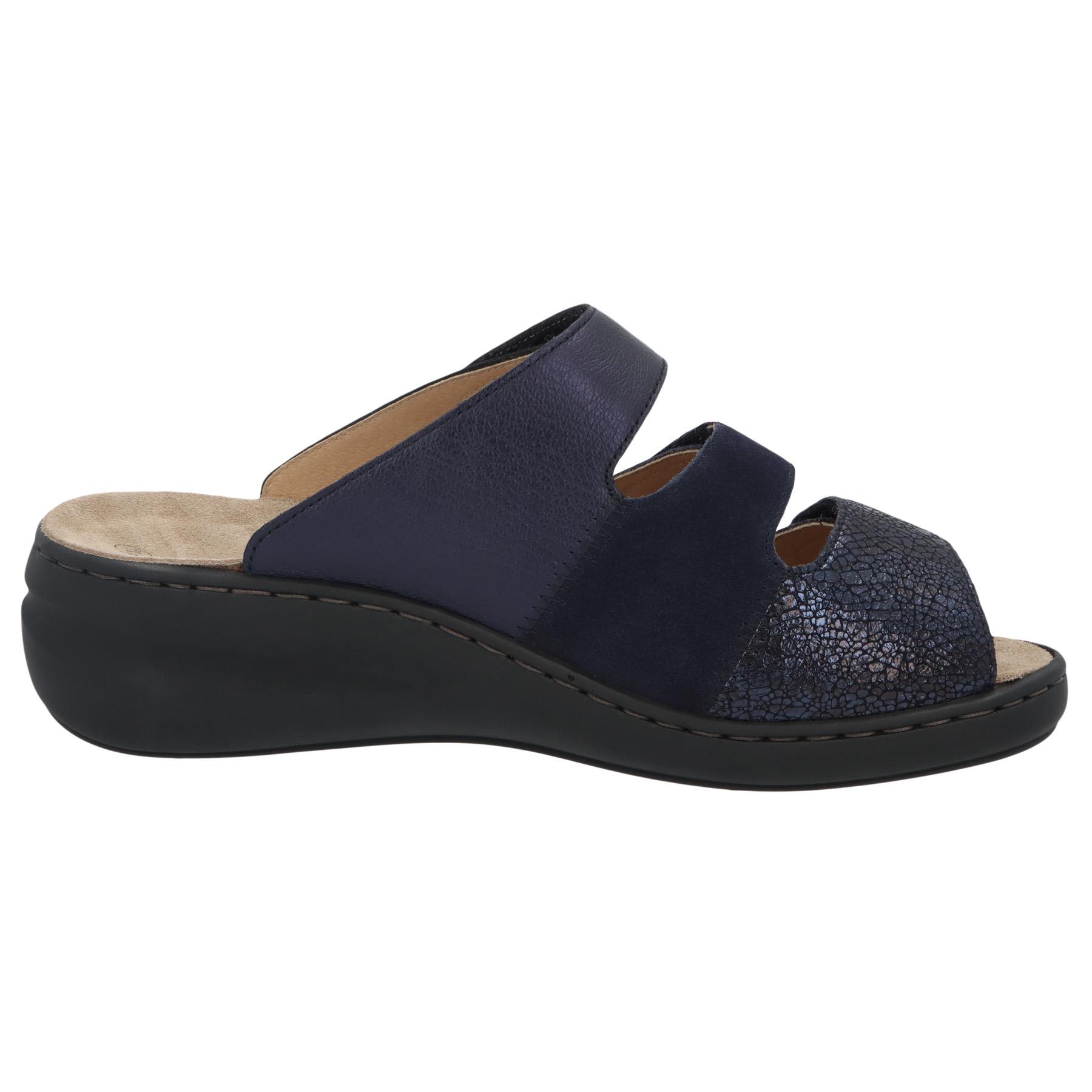 blaue pantolette seitenansicht rechts