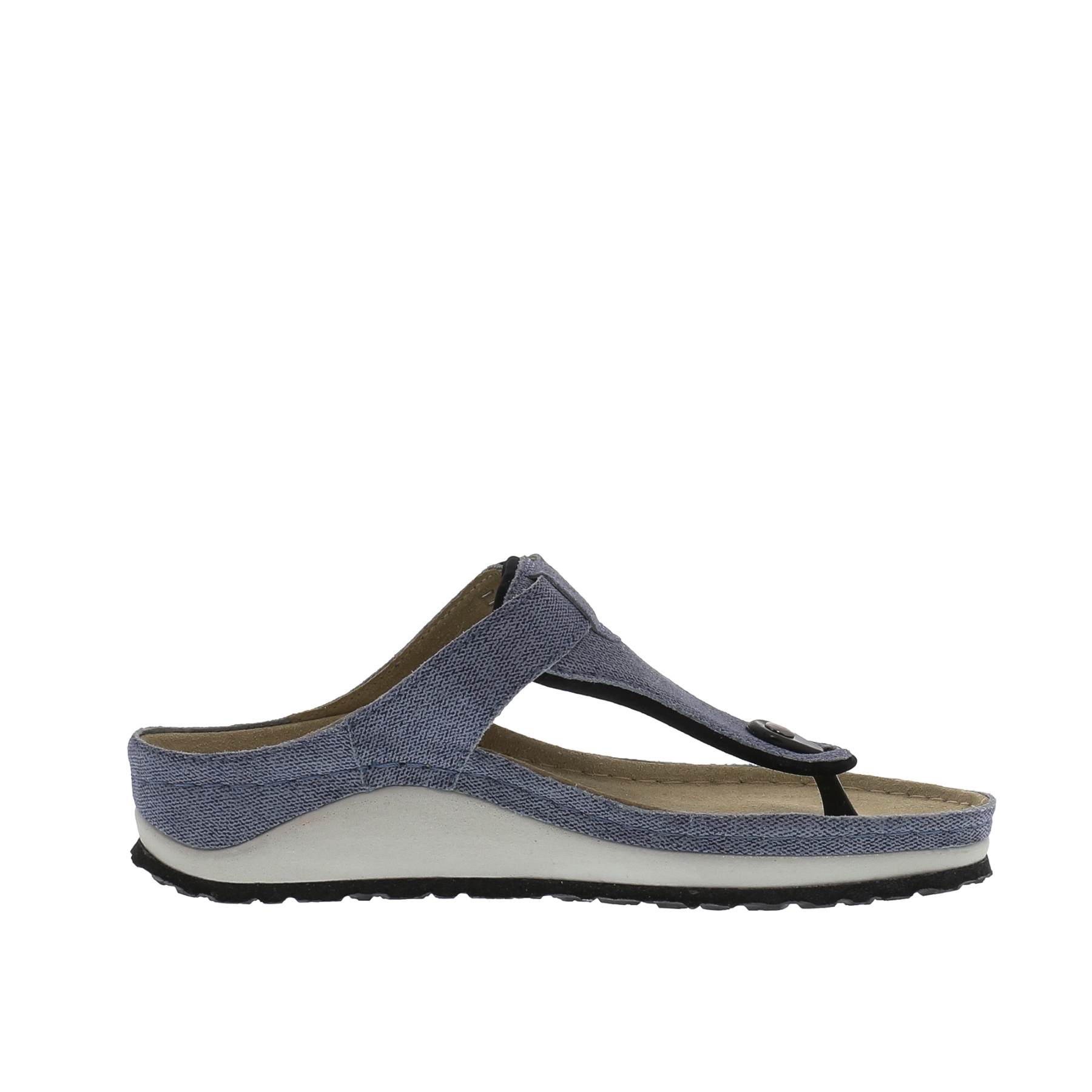 blaue pantolette seitenansicht rechts