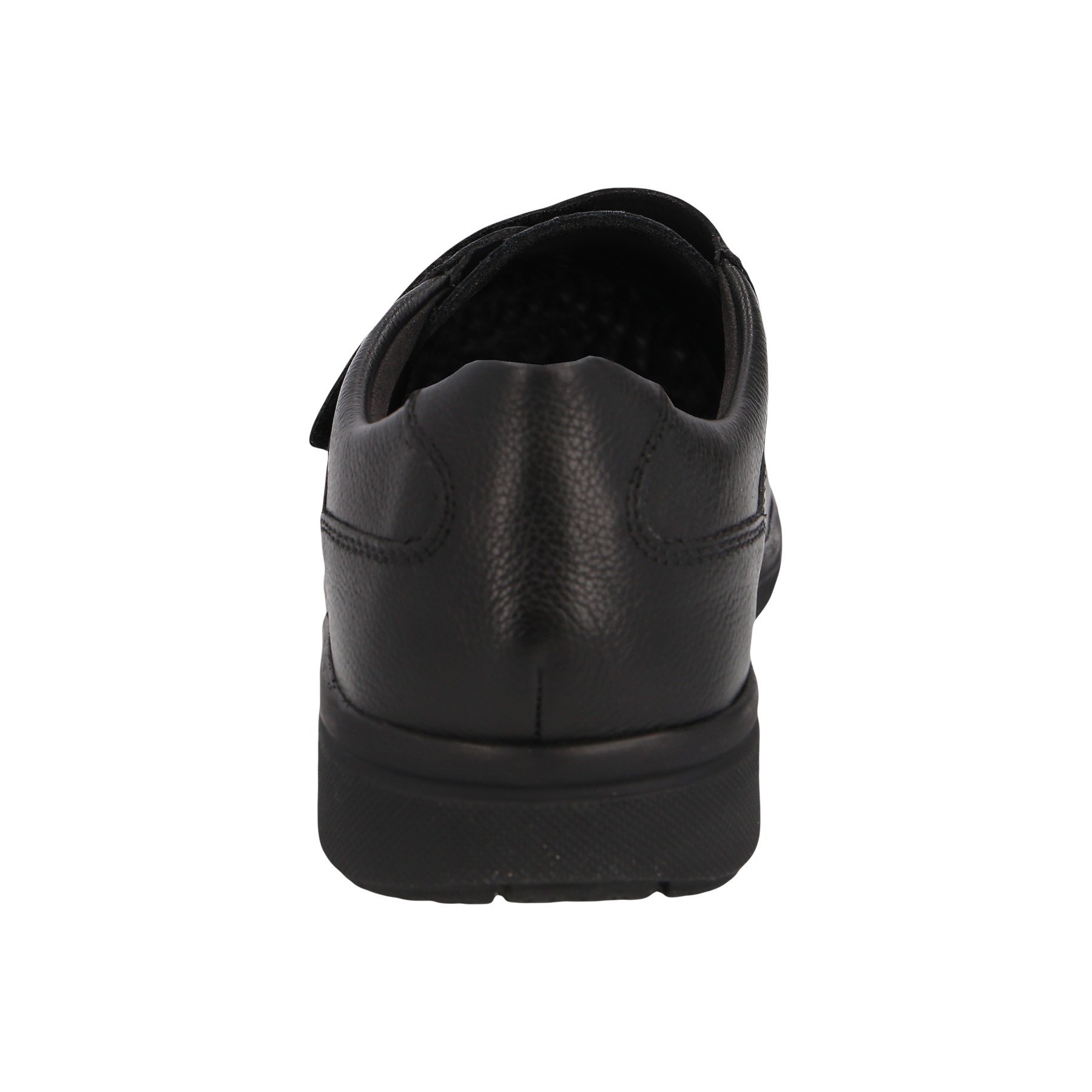 schwarze slipper hinteransicht